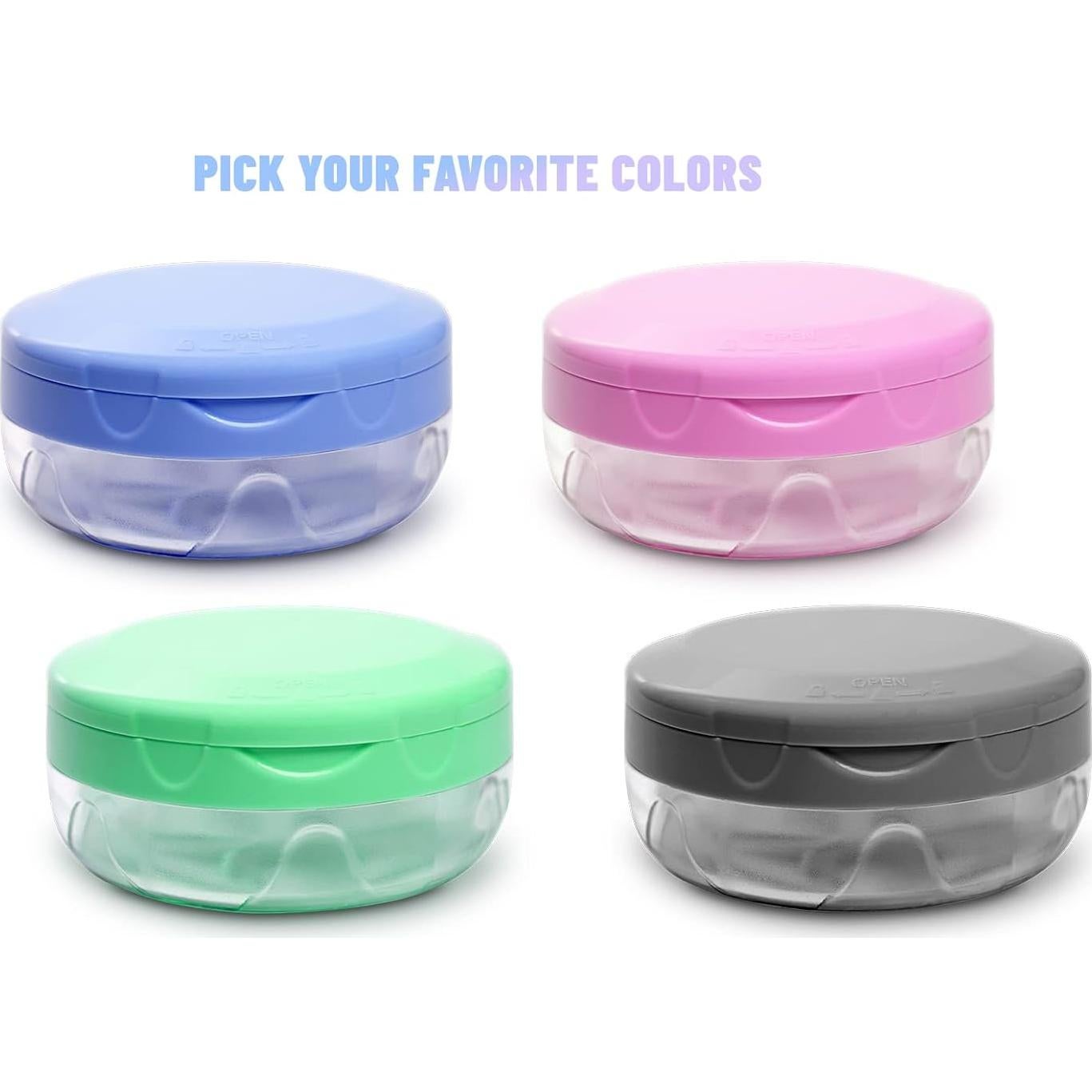 Estuche para Dentaduras Uouovo Azul a Prueba de Fugas