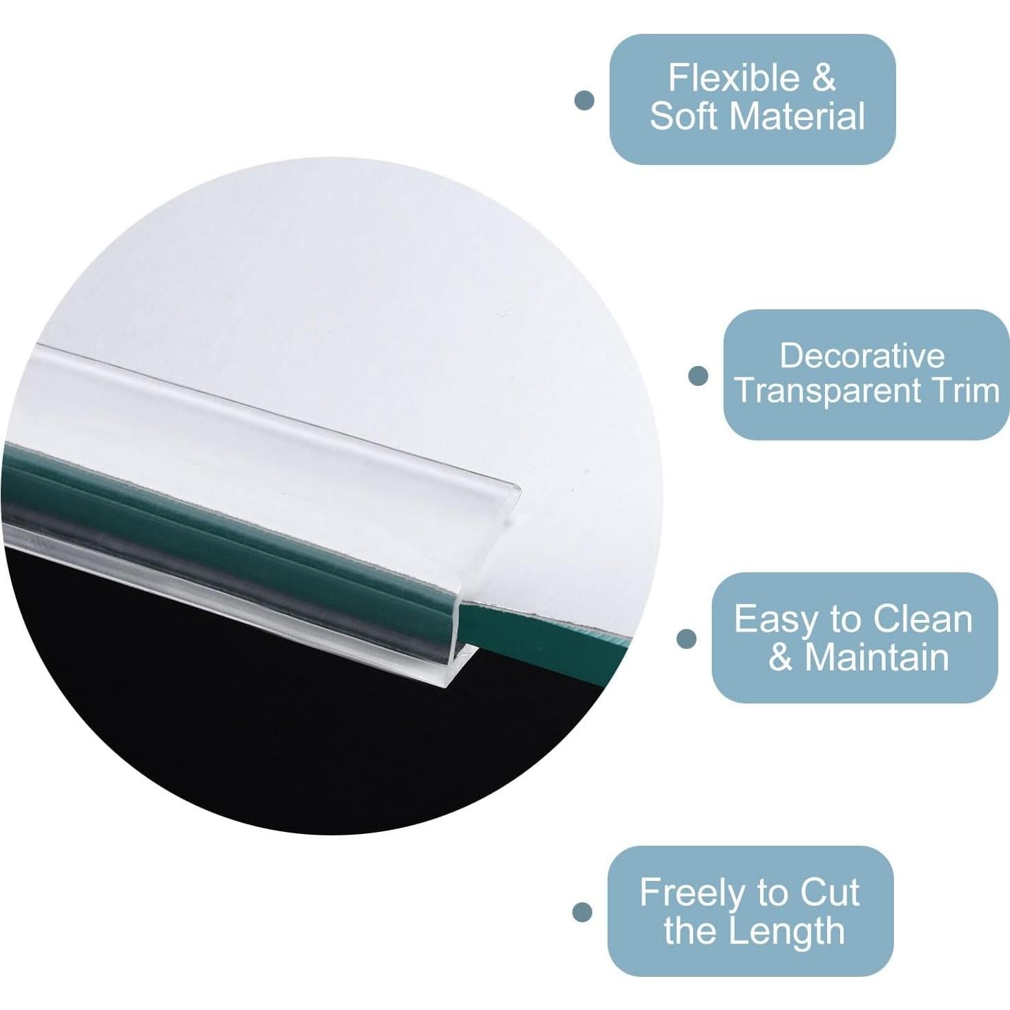 Bisel de Goma uxcell 1.5m Claro para Bordes 3-4mm