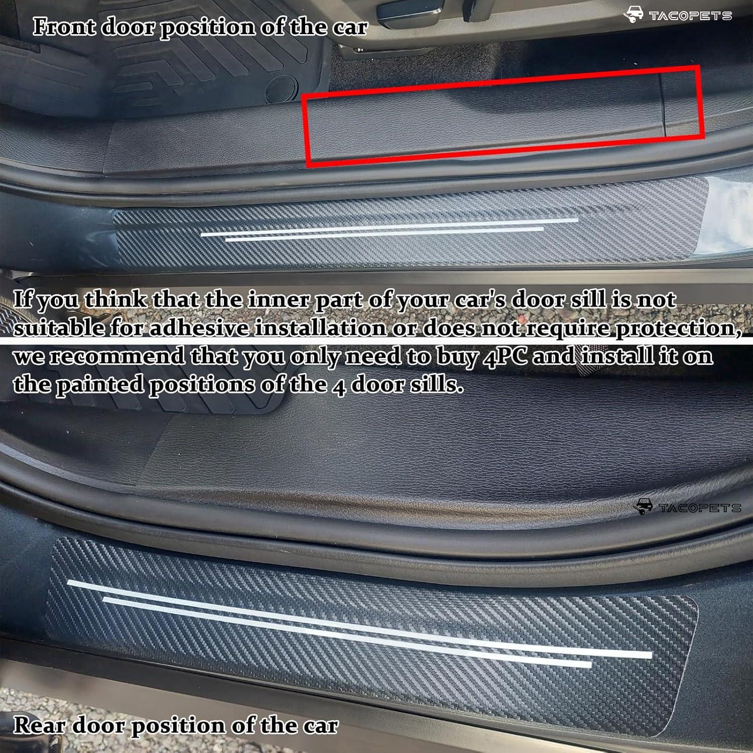 Protector de Umbral de Puerta TACOPETS 4PC Negro Universal