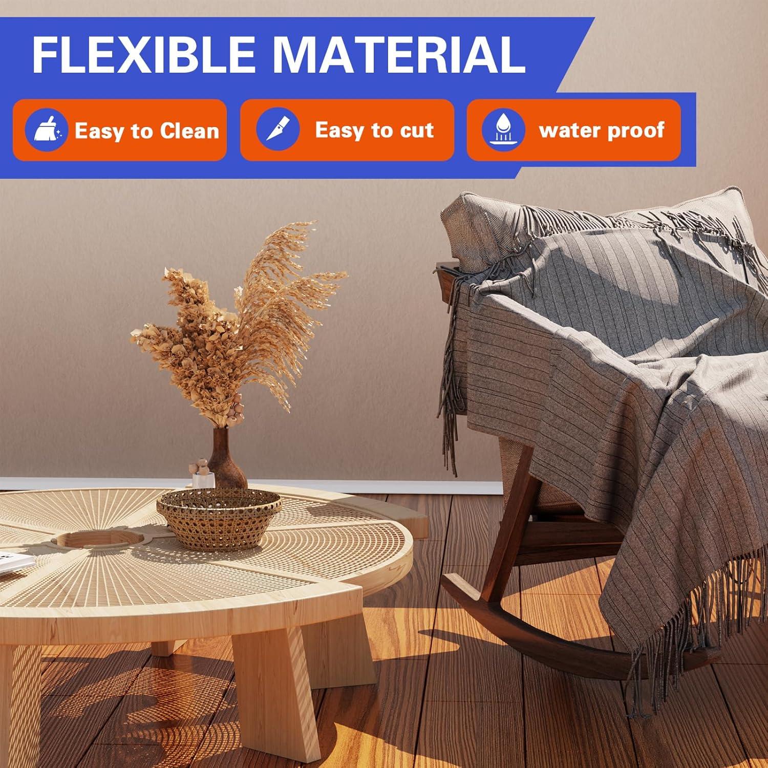 Moldura Flexible Autoadhesiva WURJHSONG 1m Negra Impermeable