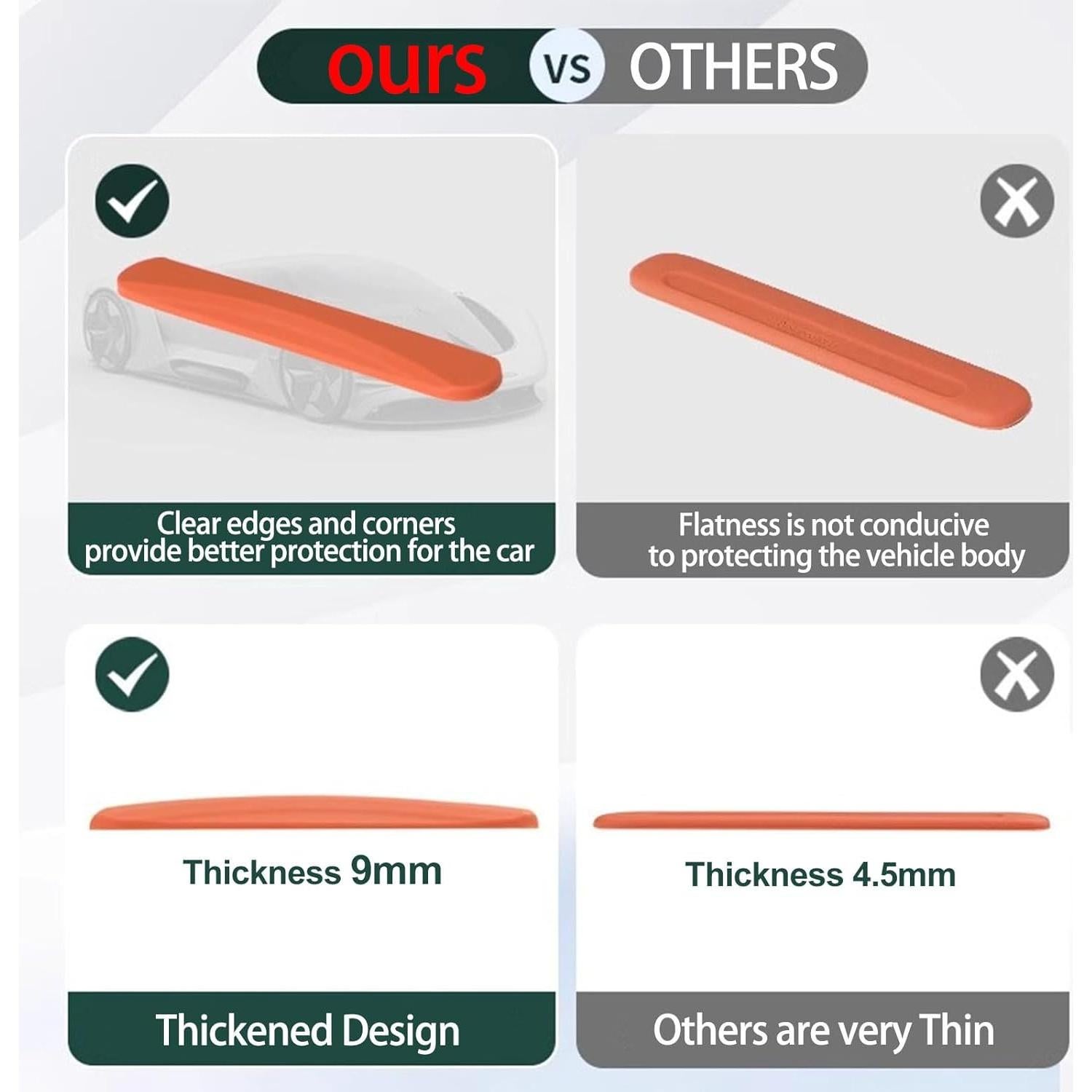 Tira Anticolisión para Puertas de Auto XXXPOWERXXX Gris - Paquete de 4