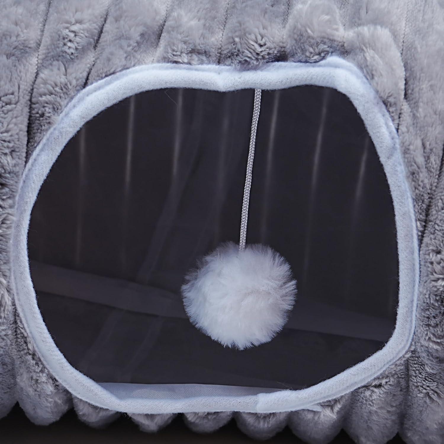 Túnel de Gato Colapsable FORMYCATIE 109 cm Rayas Grises