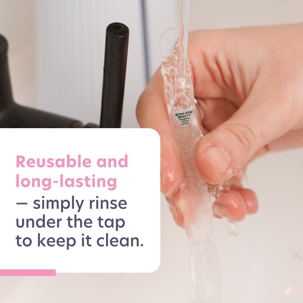 Lima de Uñas de Vidrio Checo Bona Fide Beauty Floral 16.3cm