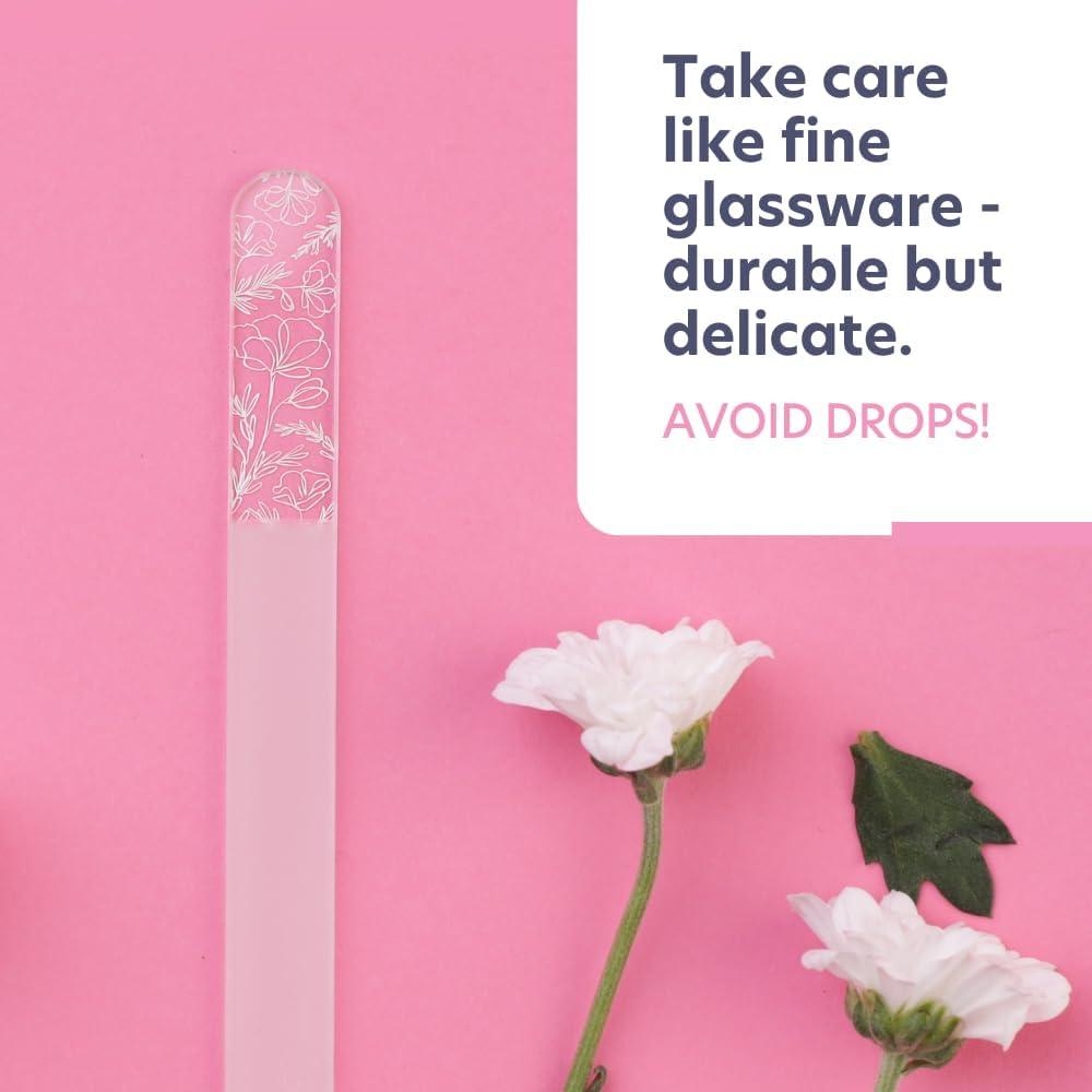 Lima de Uñas de Vidrio Checo Bona Fide Beauty Floral 16.3cm