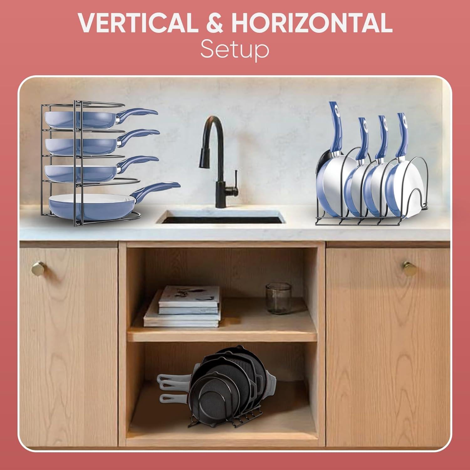 Organizador de Ollas y Sartenes Extreme Matters 5 Niveles Negro