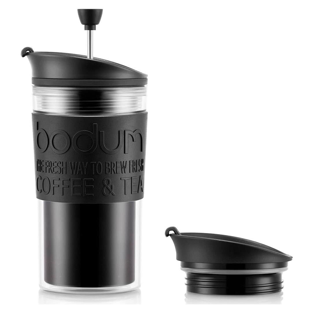 Taza Aislada Bodum TRAVEL PRESS 350 ml Negro Transparente