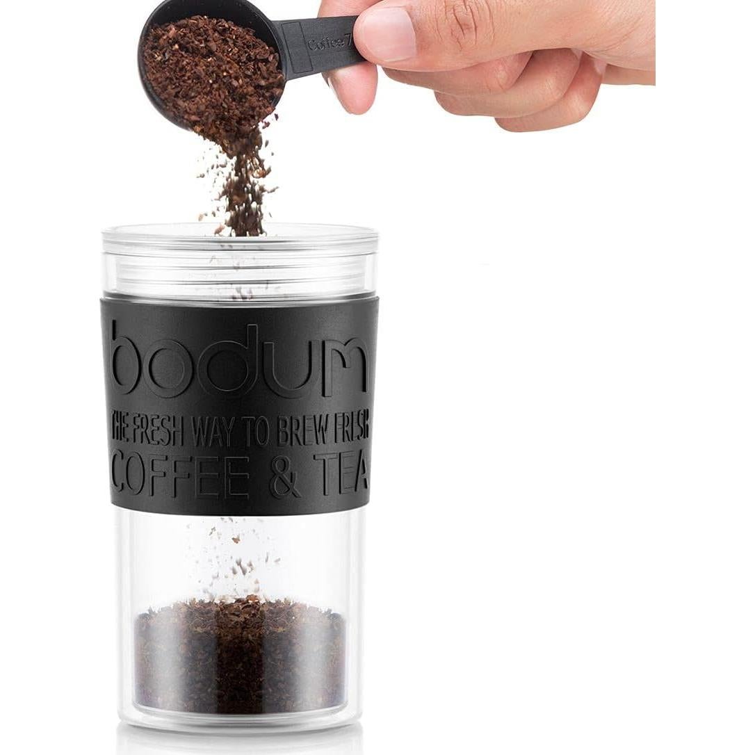 Taza Aislada Bodum TRAVEL PRESS 350 ml Negro Transparente