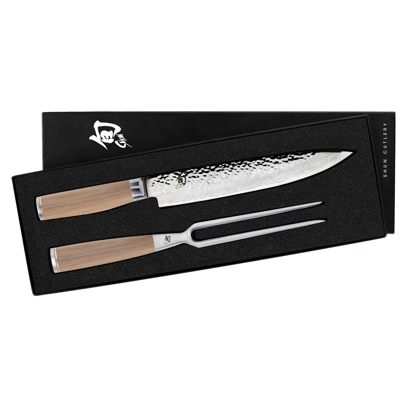 Conjunto de Tallado Shun Premier Blonde 2 Piezas - Cuchillo 24.1 cm