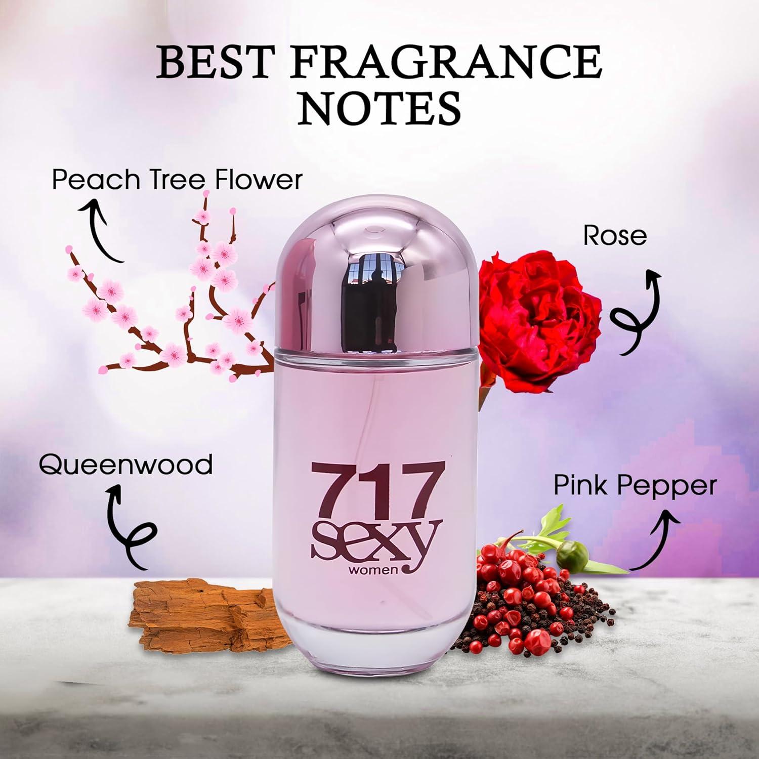 Perfume 717 Sexy Eau de Parfum 100 ml para Mujeres - Fragancia Floral y Cítrica