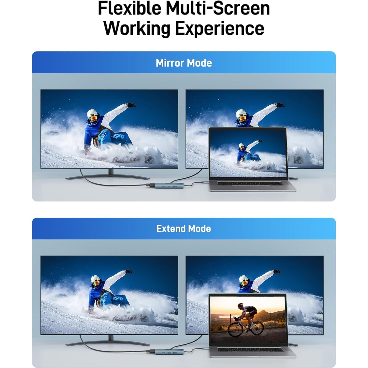 Hub USB C Acer ODK390 9-en-1 HDMI 4K y Ethernet