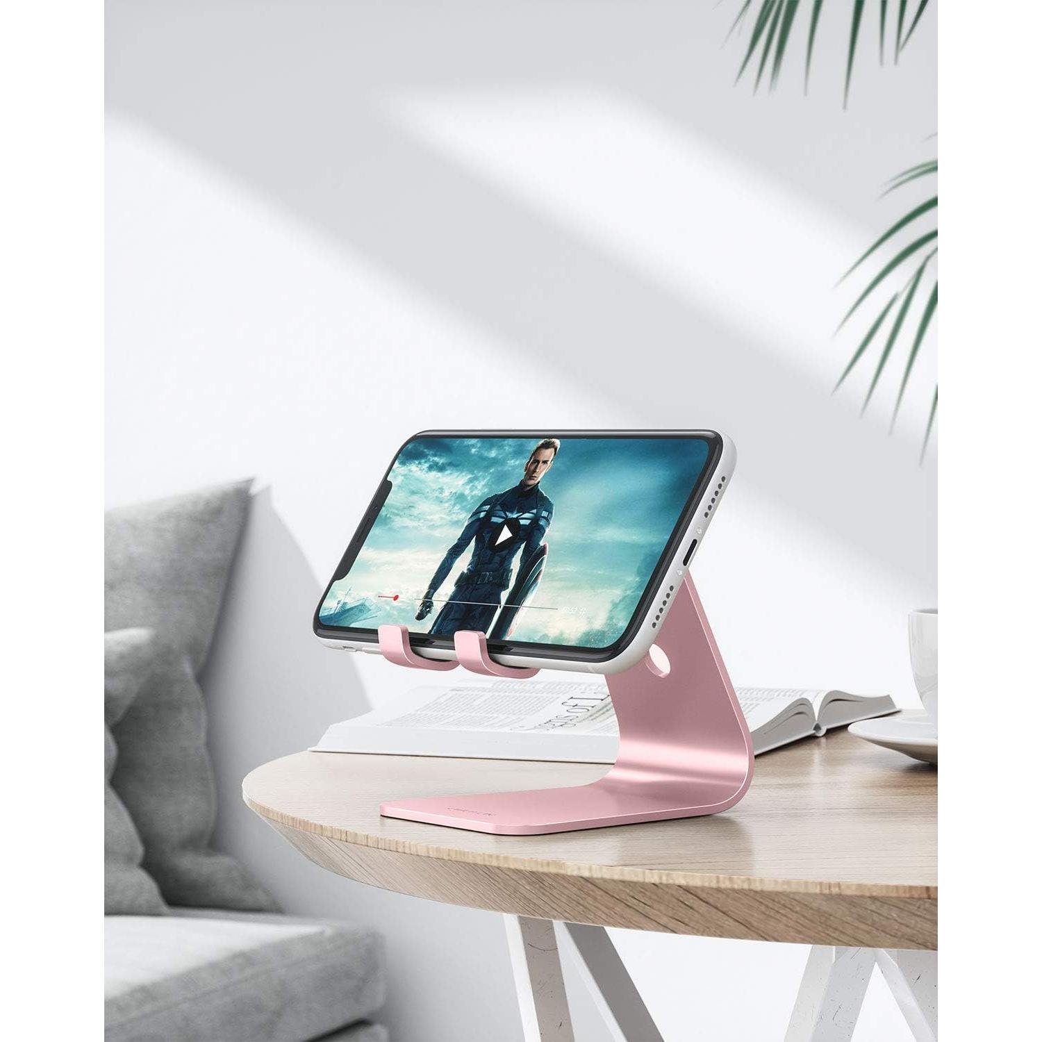 Soporte de Escritorio para Teléfono Móvil OMOTON Oro Rosa 4mm