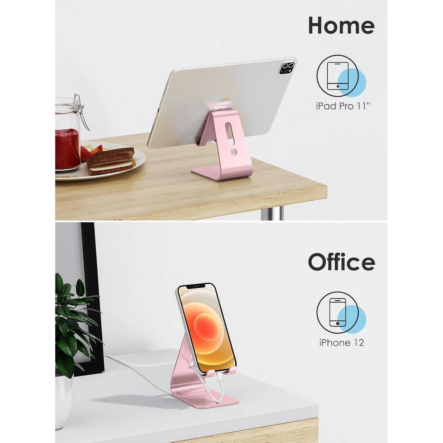 Soporte de Escritorio para Teléfono Móvil OMOTON Oro Rosa 4mm