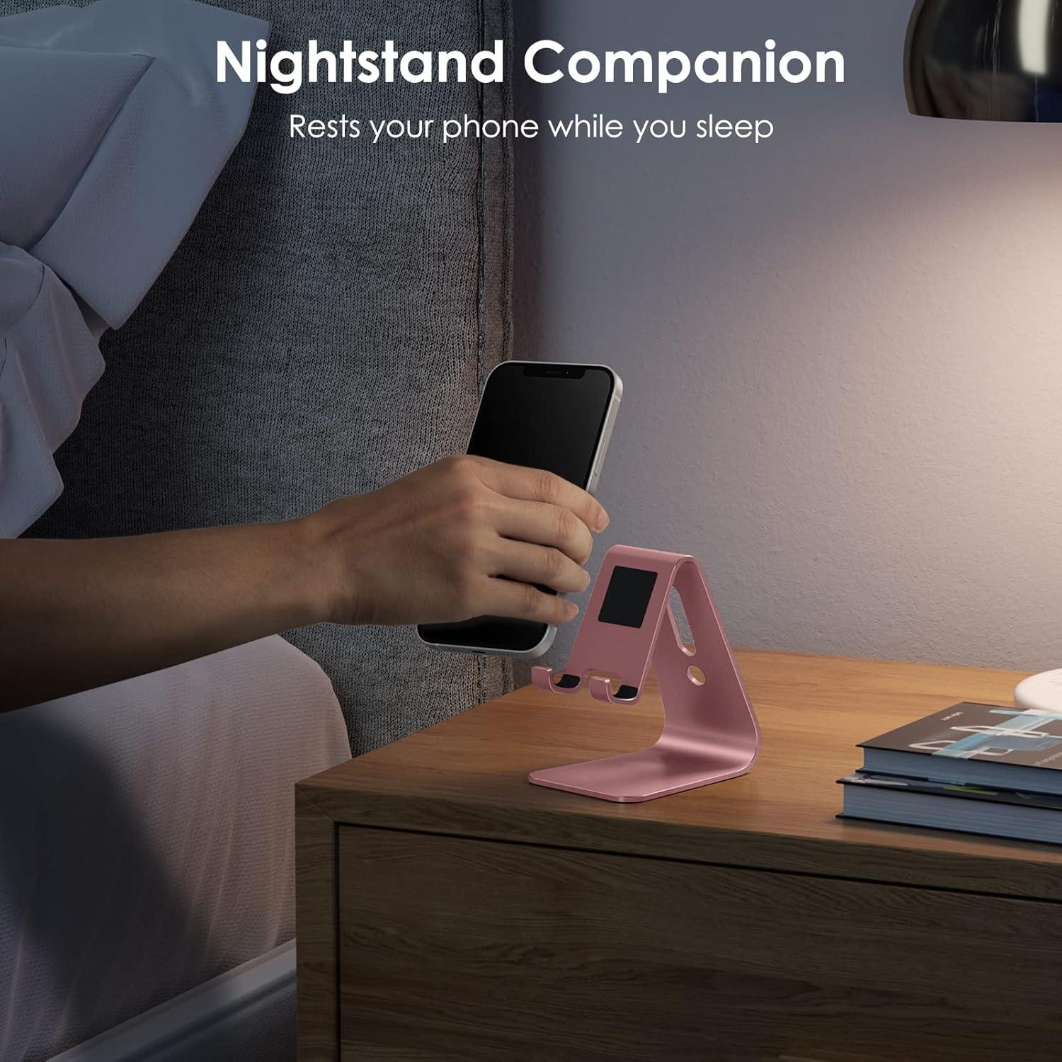 Soporte de Escritorio para Teléfono Móvil OMOTON Oro Rosa 4mm