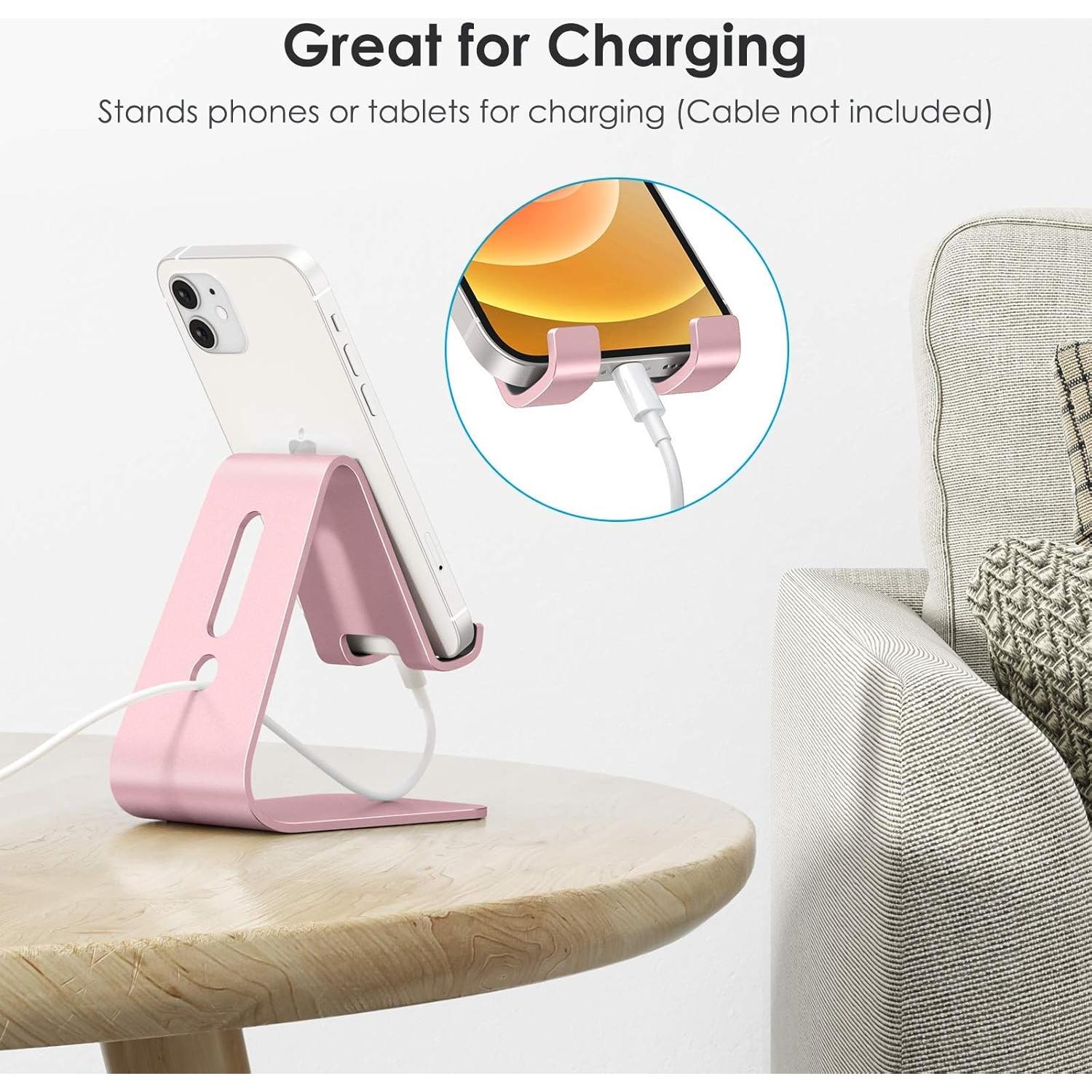 Soporte de Escritorio para Teléfono Móvil OMOTON Oro Rosa 4mm