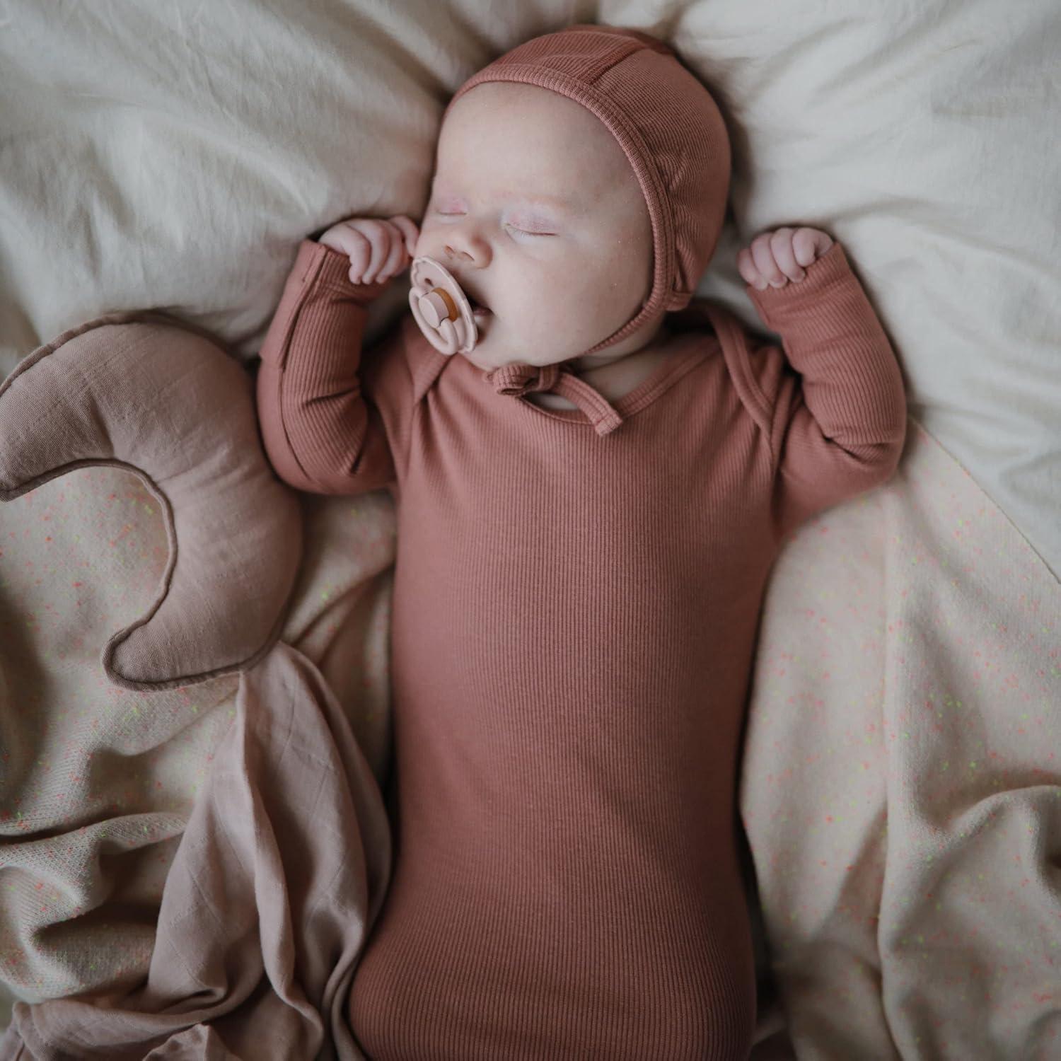 Manta de Seguridad para Bebé Mushie Luna Rosa 100% Algodón Orgánico