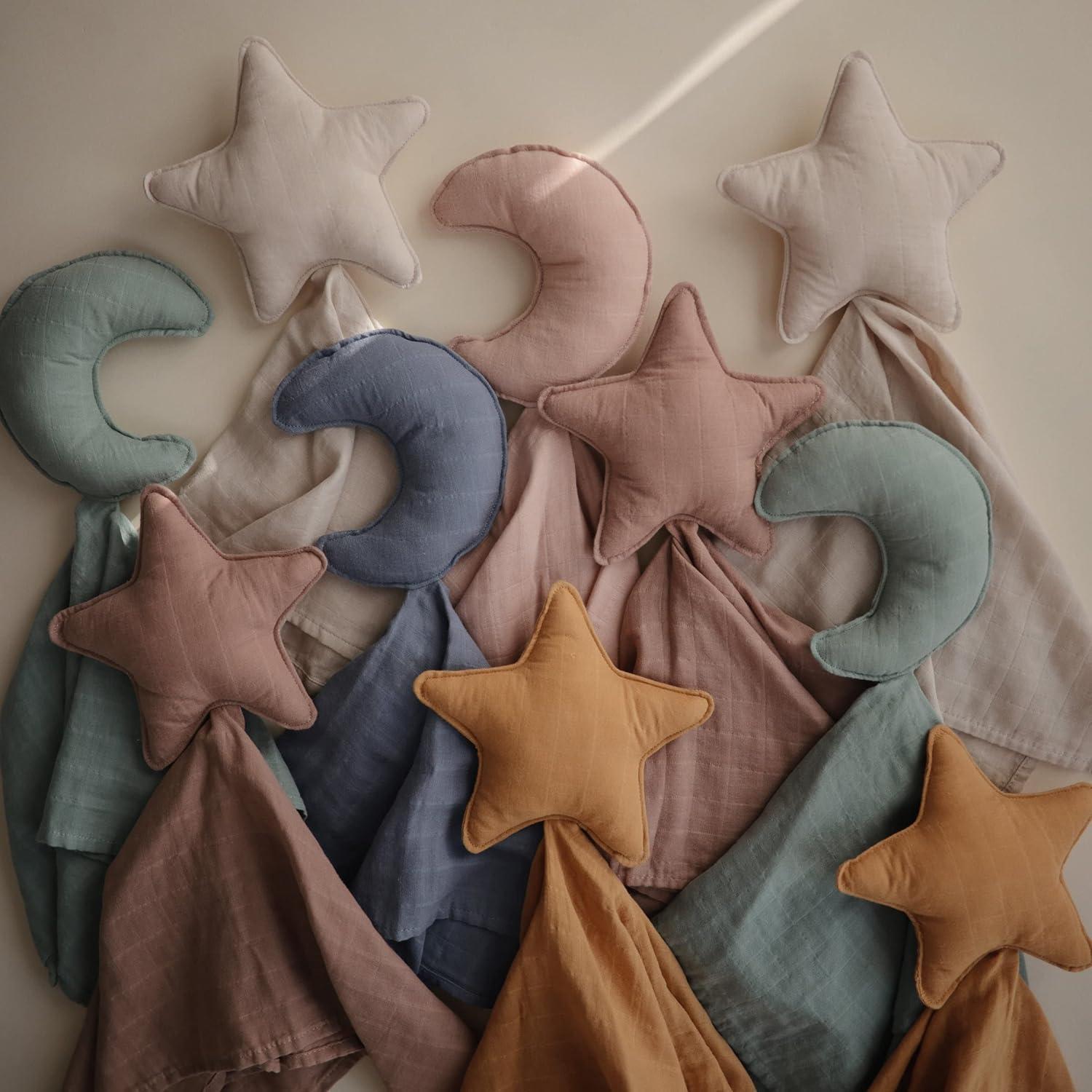 Manta de Seguridad para Bebé Mushie Luna Rosa 100% Algodón Orgánico