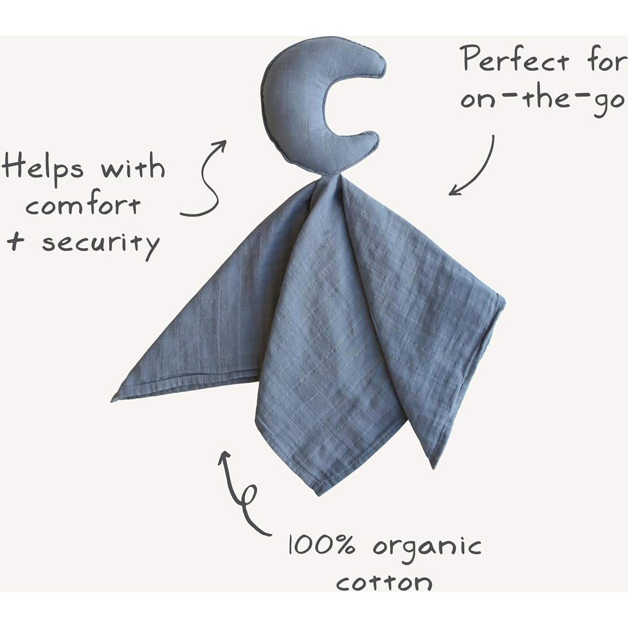 Manta de Seguridad para Bebé Mushie Luna Rosa 100% Algodón Orgánico