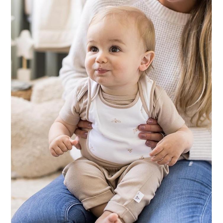 Bodies de Algodón Orgánico Burt's Bees Baby - 5 Unidades Manga Corta y Larga