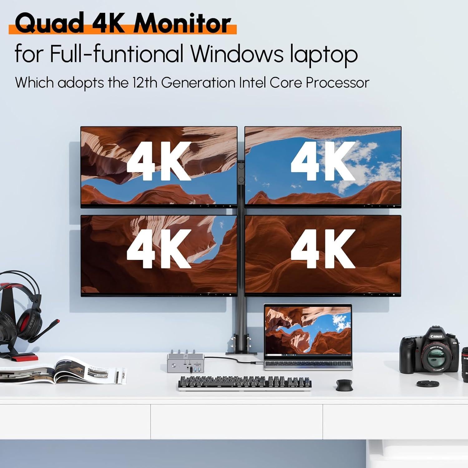 Estación de Acoplamiento TobenONE Triple Monitor 4K USB-C