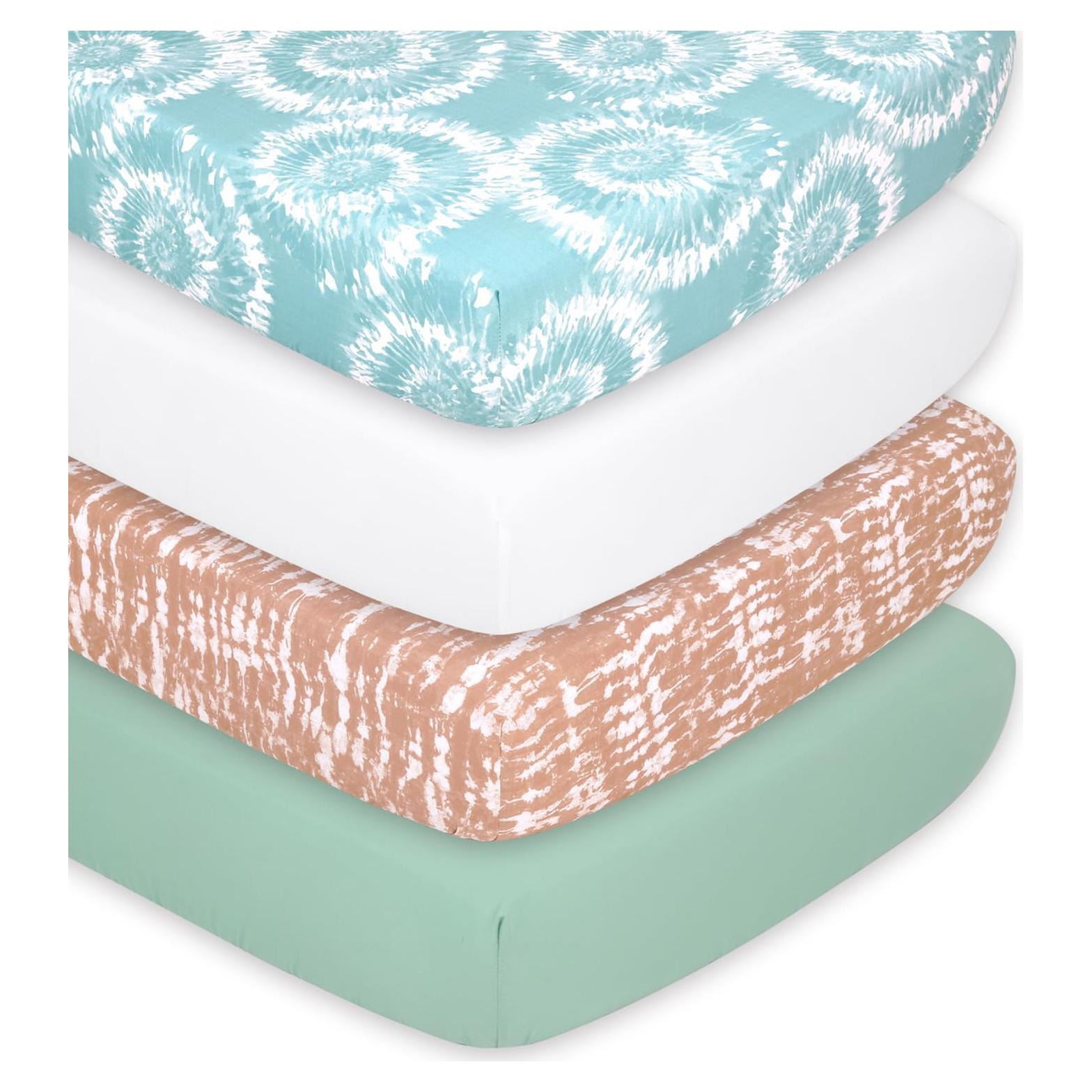 Juego de Sábanas Ajustadas para Cuna The Peanutshell Boho Tie Dye