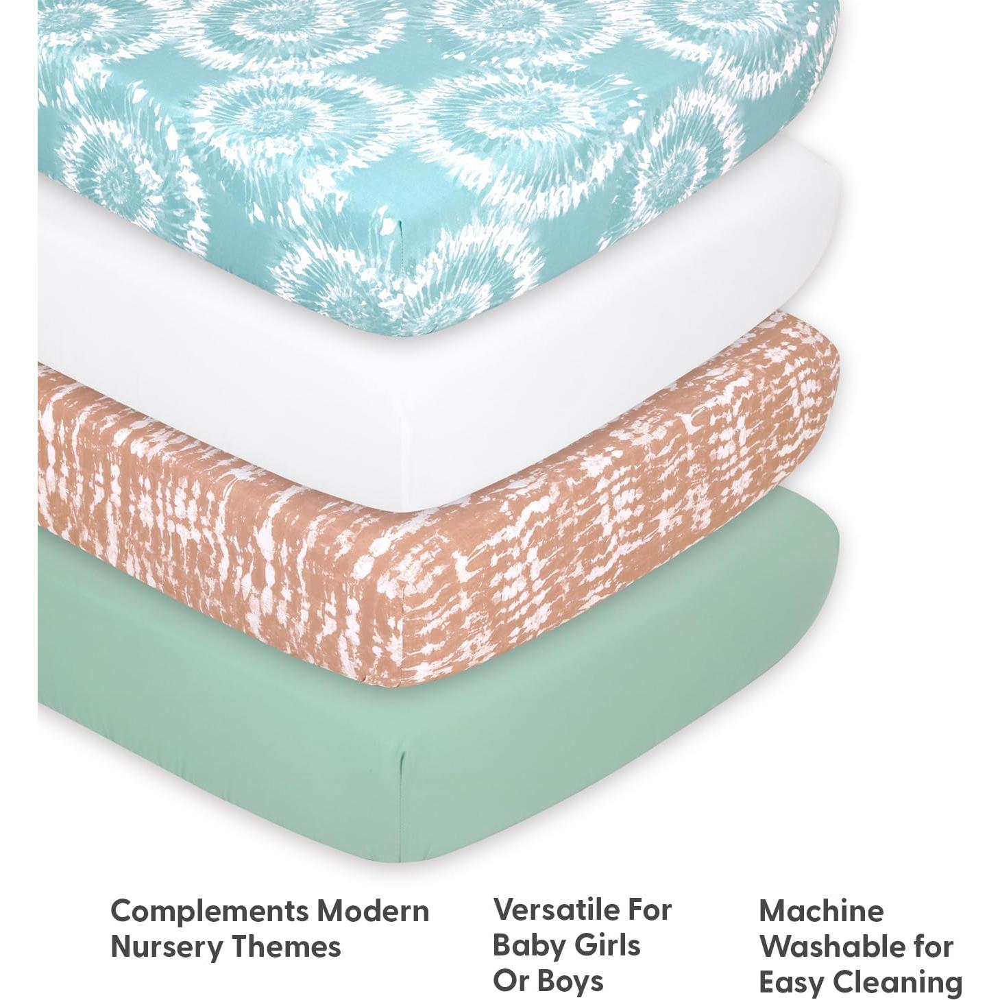 Juego de Sábanas Ajustadas para Cuna The Peanutshell Boho Tie Dye