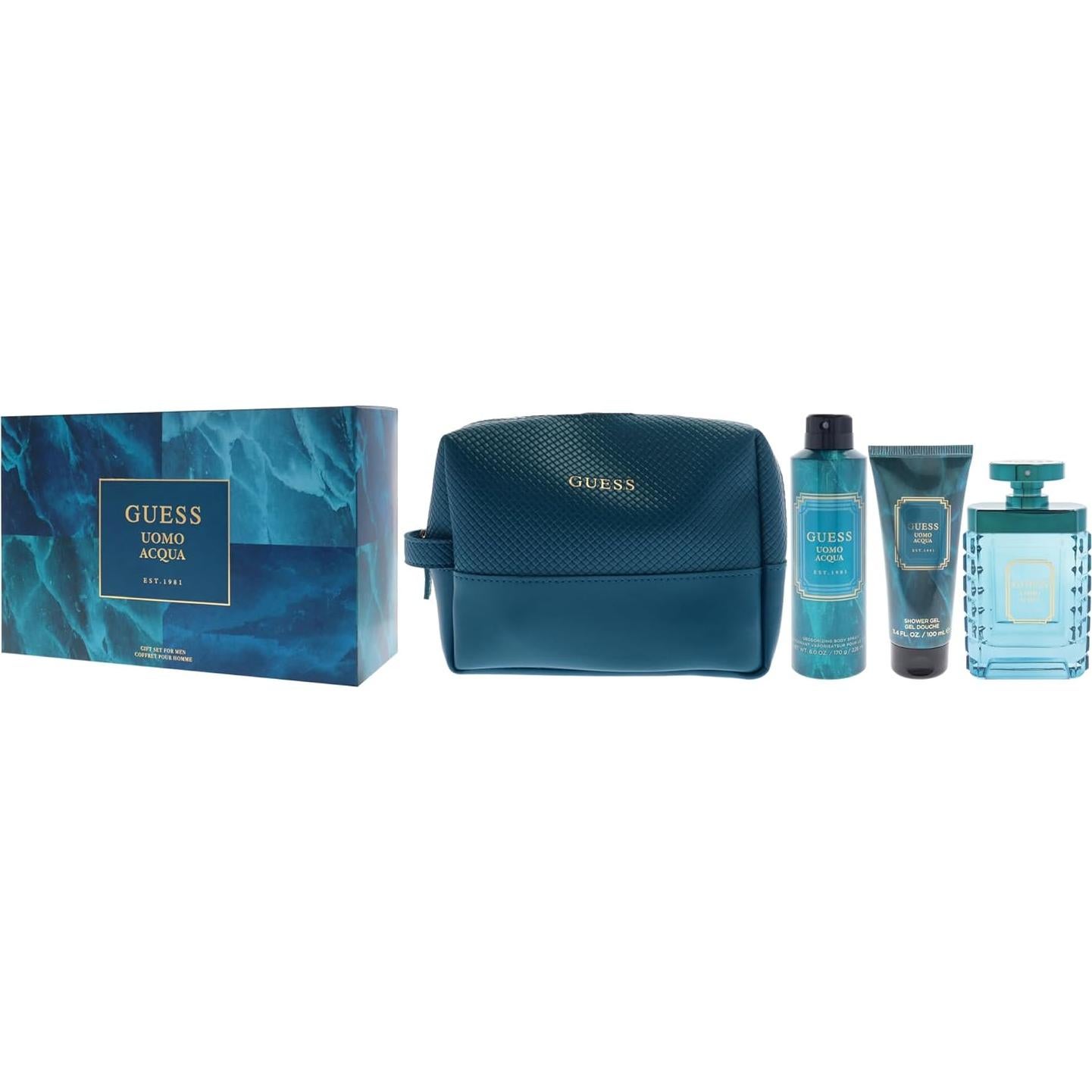 Set de Regalo Guess Uomo Acqua para Hombres 4 Piezas