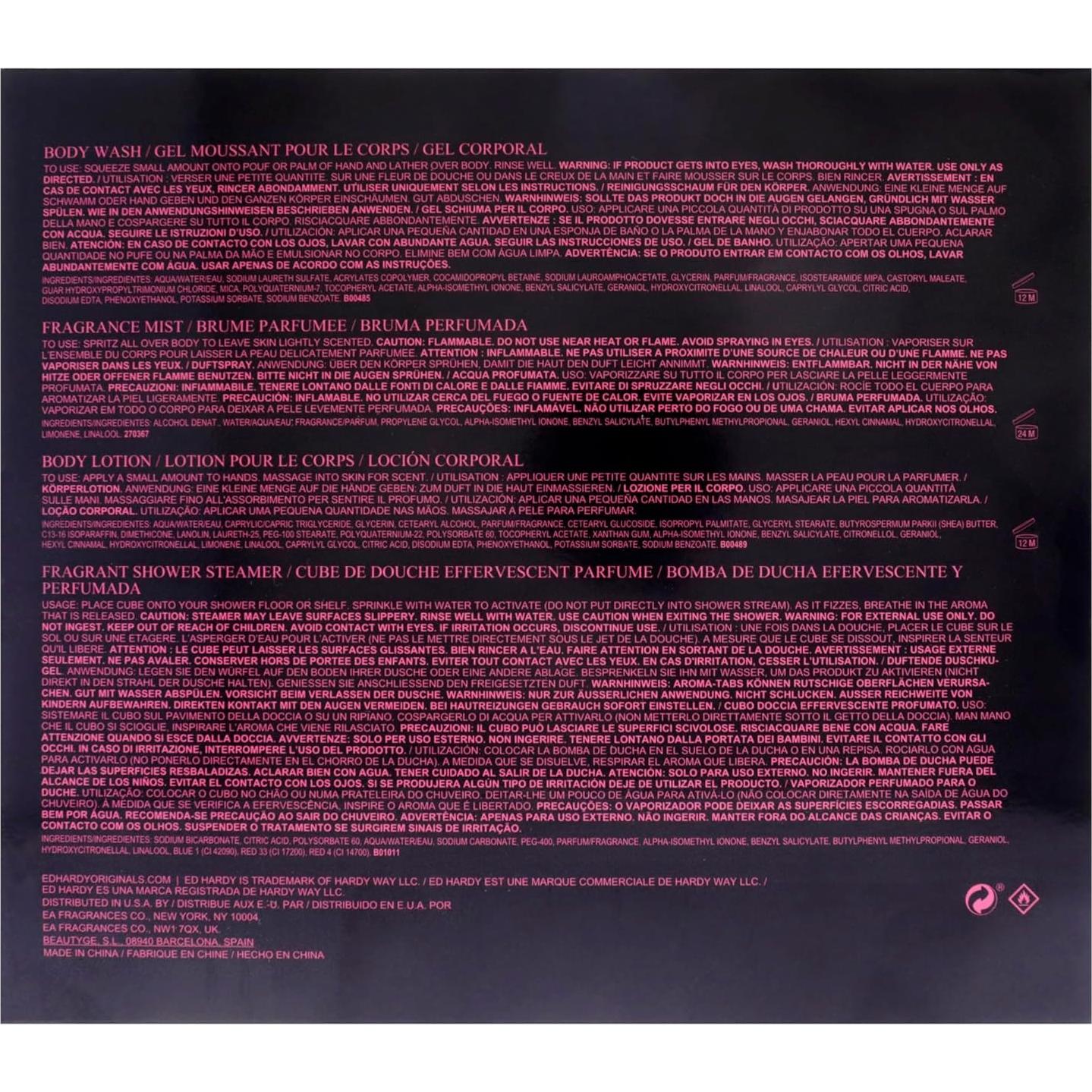 Juego de regalo Ed Hardy para mujeres - 4 piezas fragancia