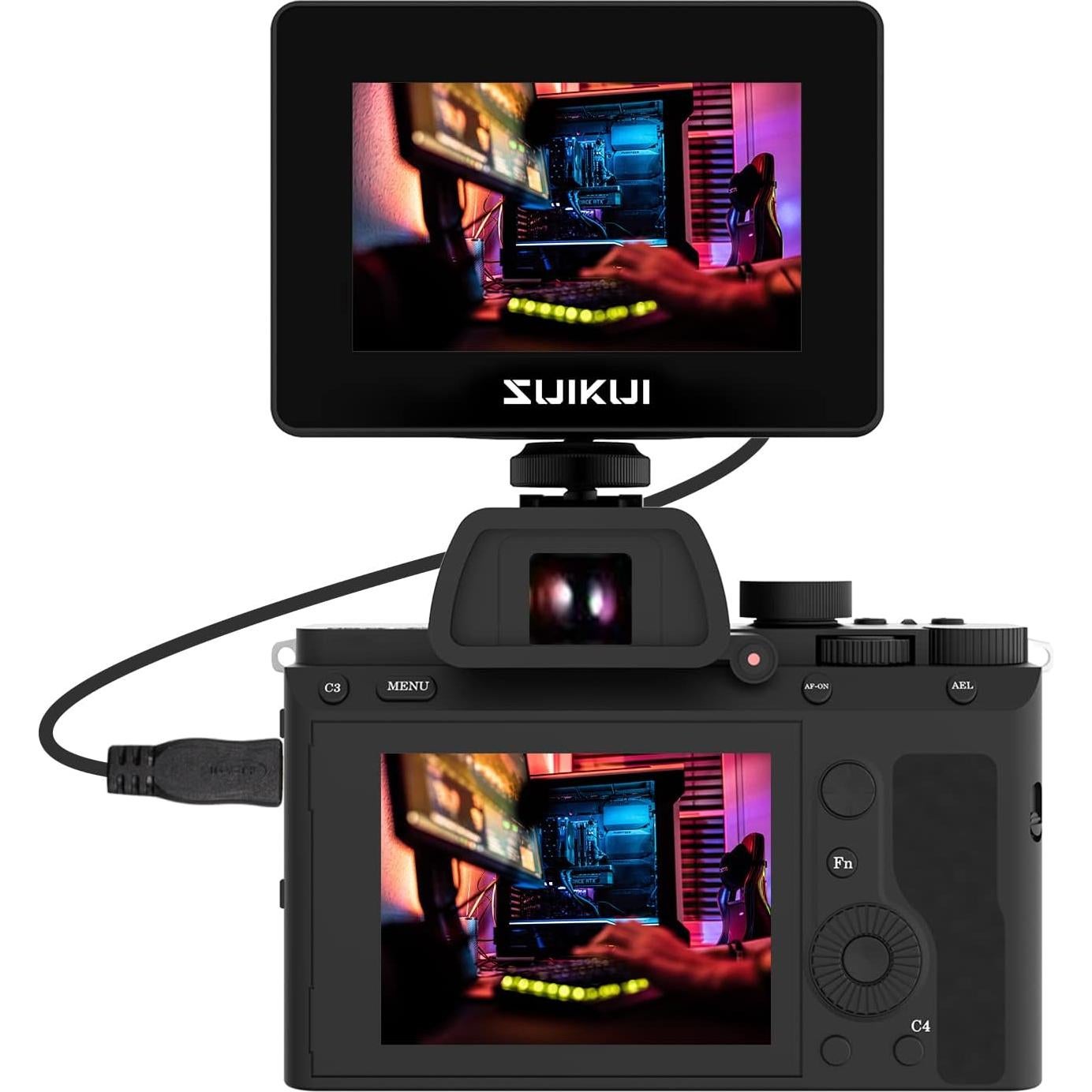 Monitor de Cámara SUIKUI RH35 3.5" 1080P Grabación Full HD