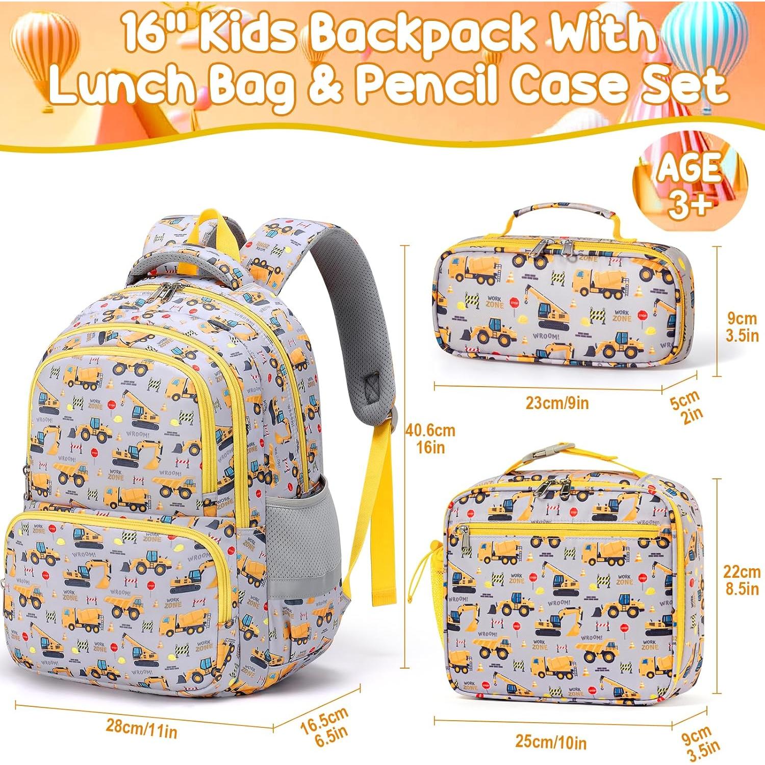Mochila Fimibuke para Niños 3 en 1 con Lonchera y Estuche