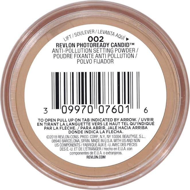 Revlon PhotoReady Candid Polvo Fijador Antipolución 10g Tono 002