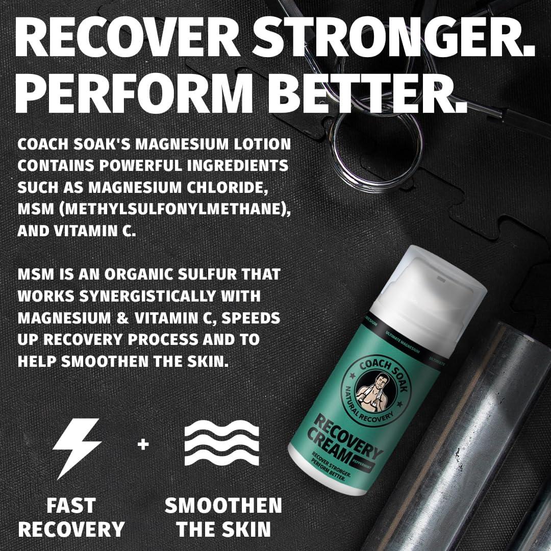 Conjunto de Spray y Loción de Aceite de Magnesio Coach Soak 2 Piezas