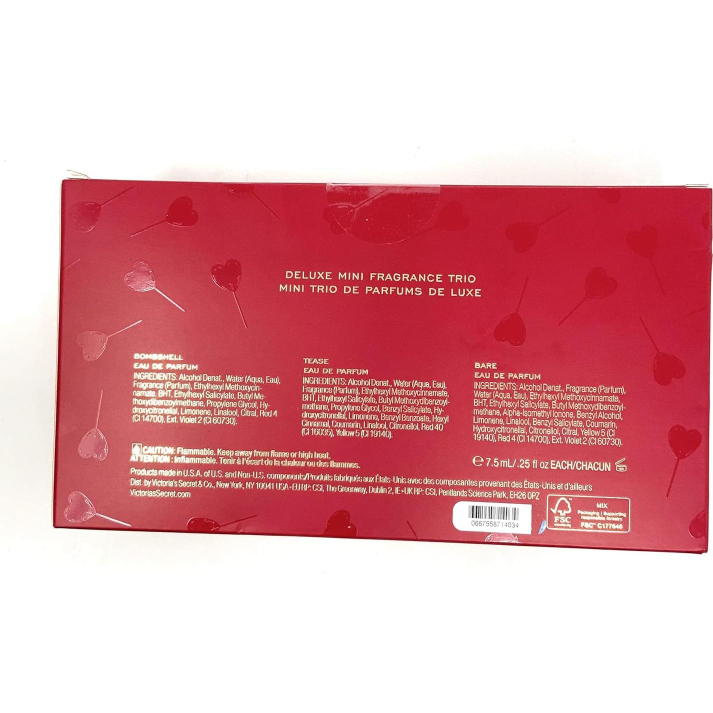 Conjunto de Mini Fragancias Deluxe Victoria's Secret 3x7.5ml