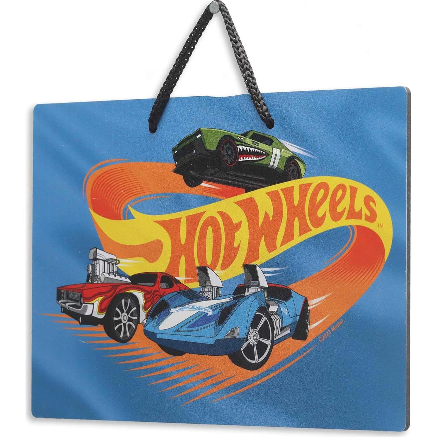 Cartel de Metal Hot Wheels Acción Pista de Carreras 21x0.33cm