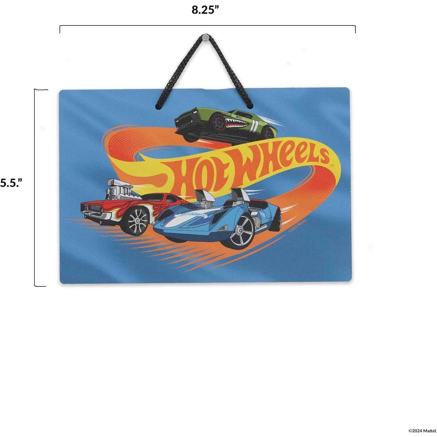 Cartel de Metal Hot Wheels Acción Pista de Carreras 21x0.33cm