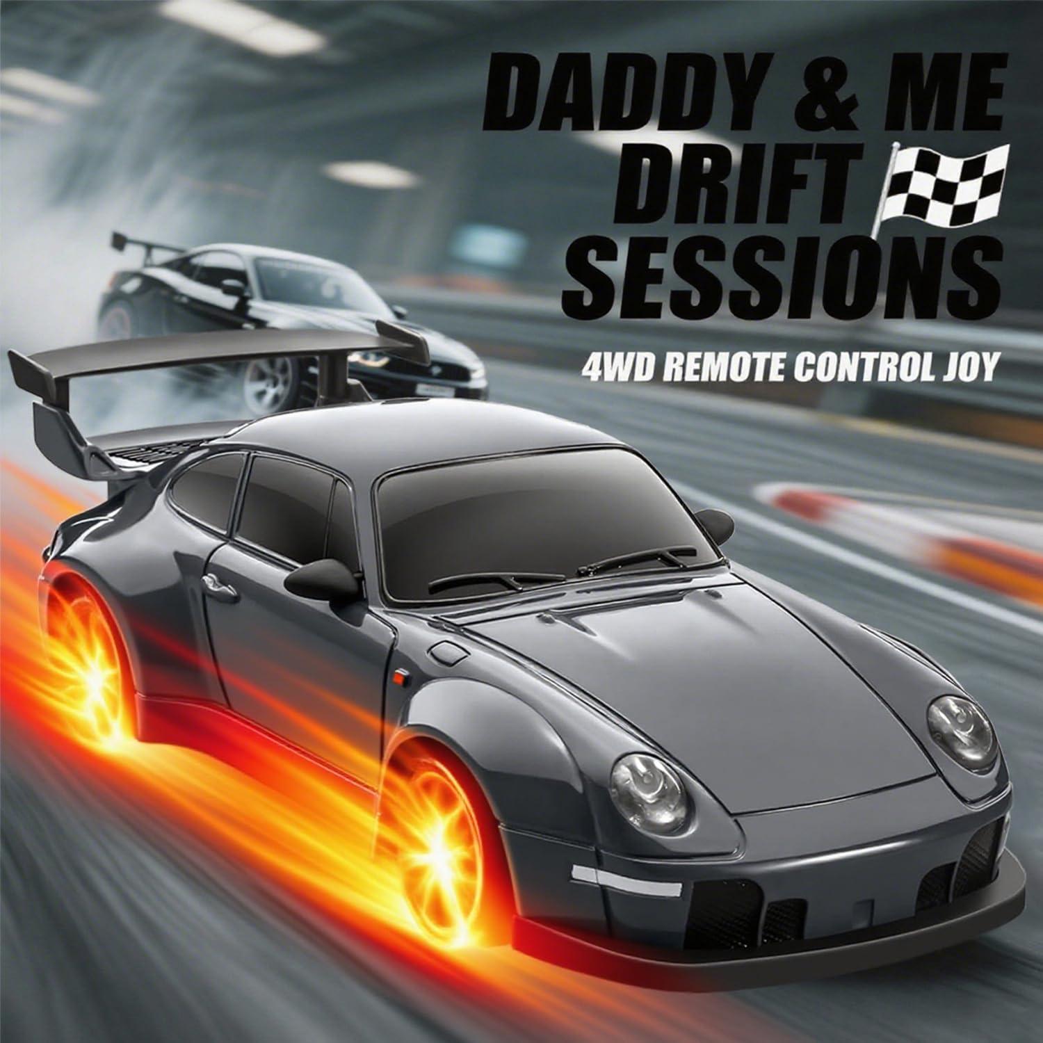 Coche RC Drift 1:24 Wo Hua con Luces LED y 2 Baterías