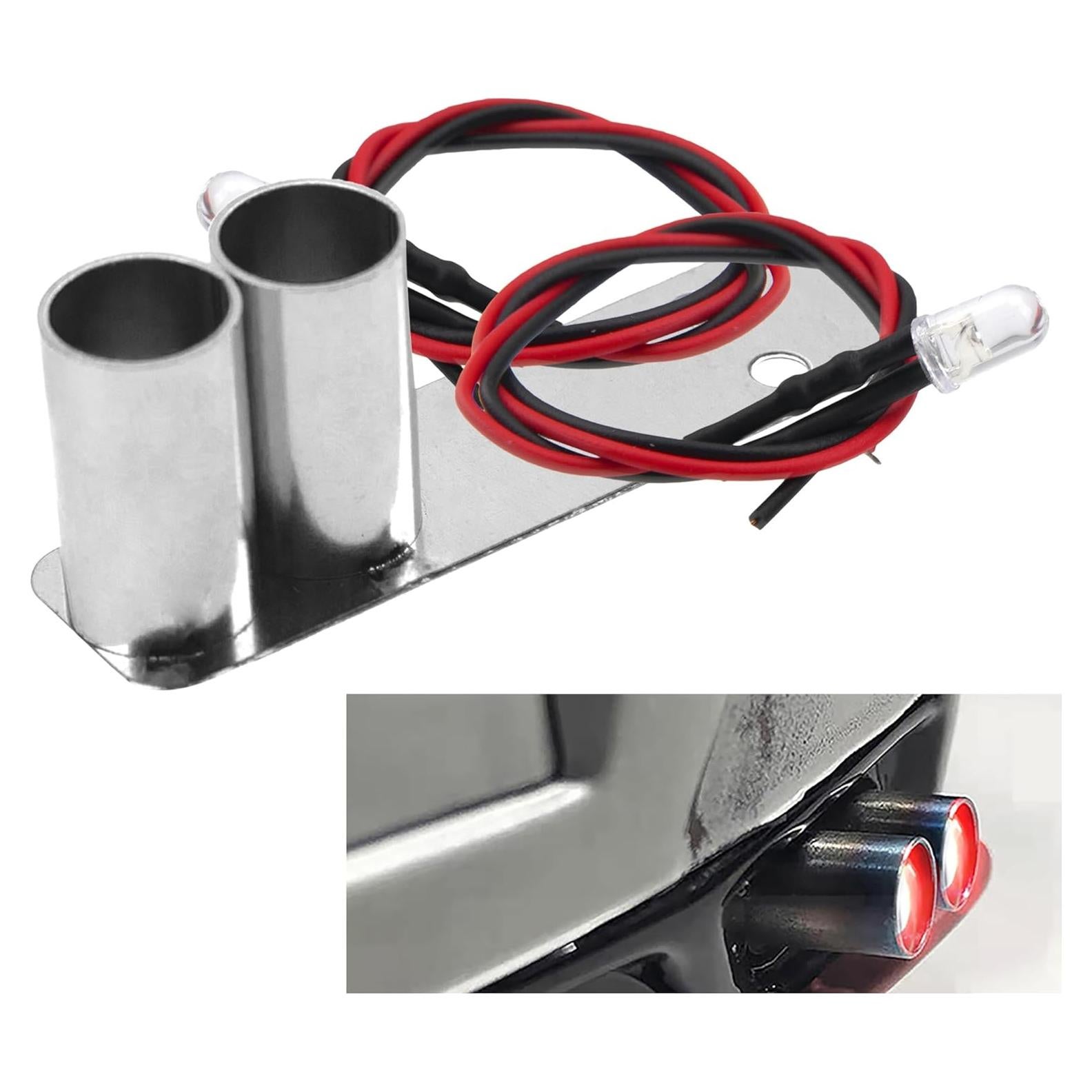 Tubería de Escape Simulación RC ShareGoo con LED Rojo 1/10