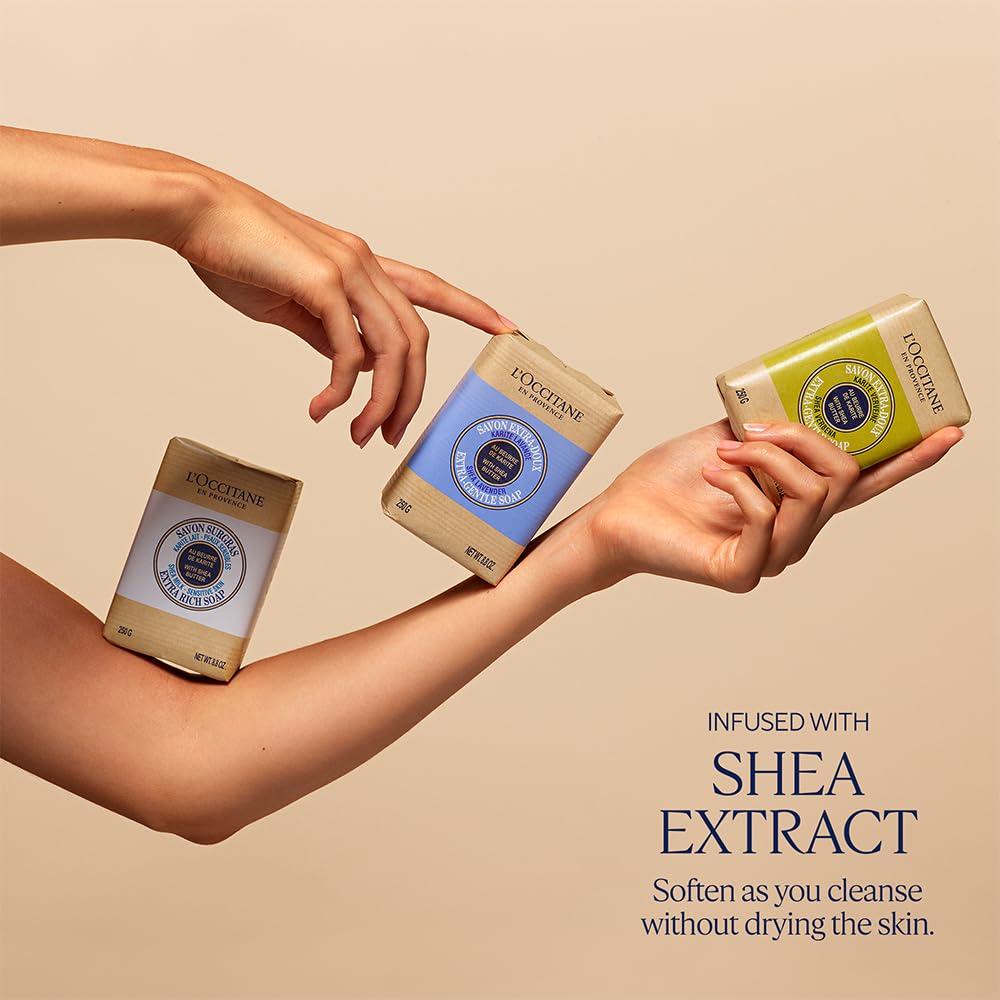 Jabón Extra Suave L'OCCITANE Manteca de Karité 3 Piezas