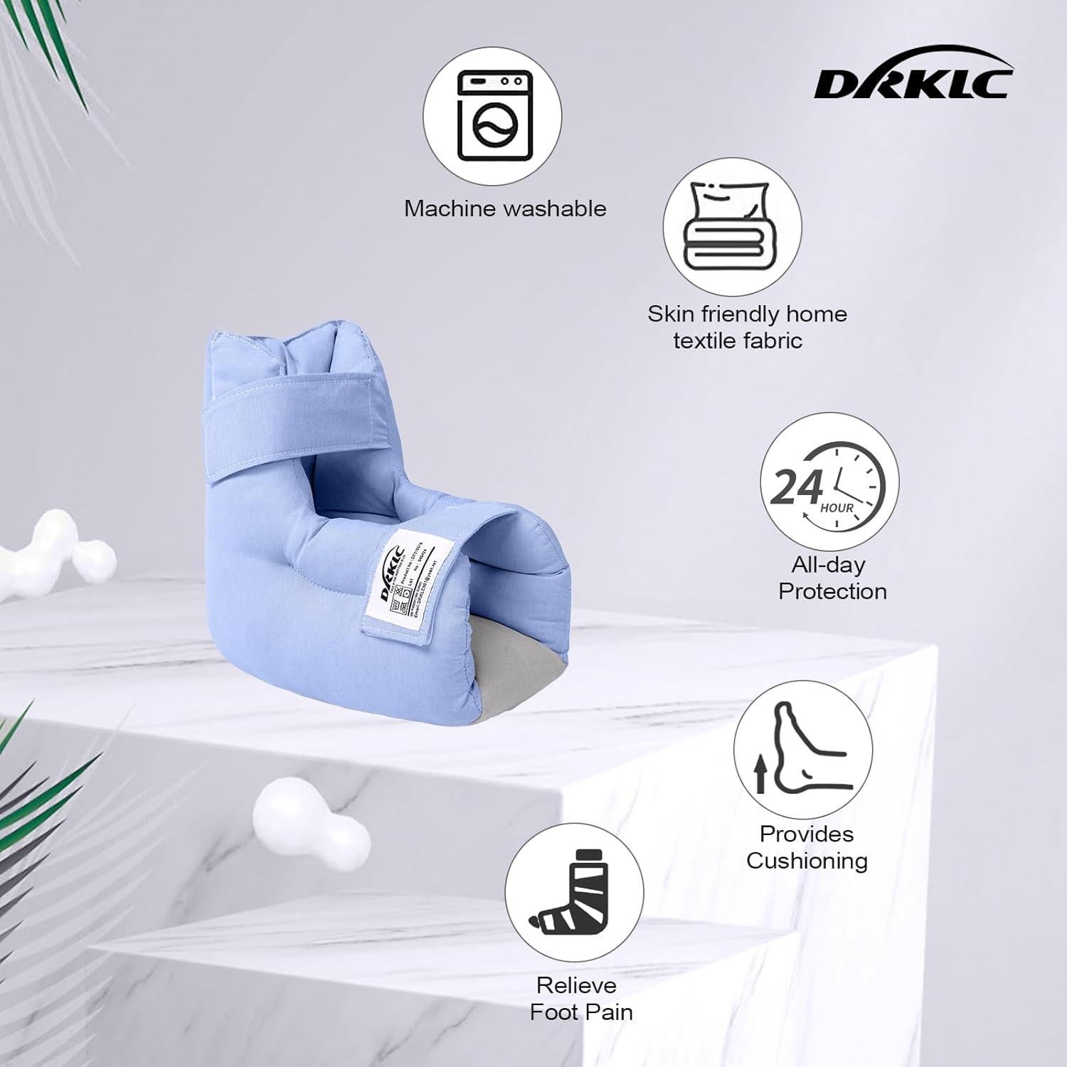 Cojín Protector de Talón DRKLC Ajustable para Llagas