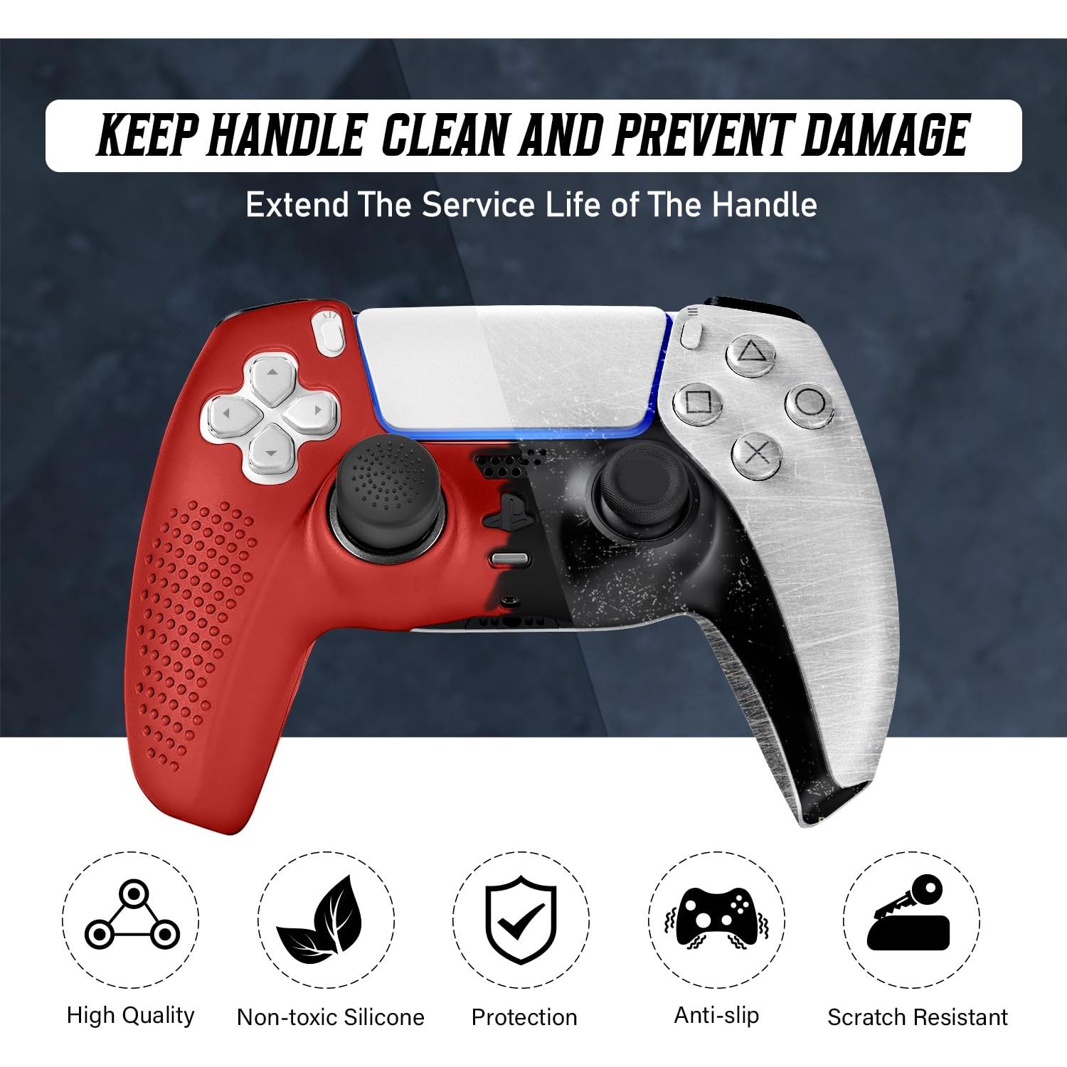 Funda Controlador PS5 FAMOMI Silicona Antideslizante 2 Piezas
