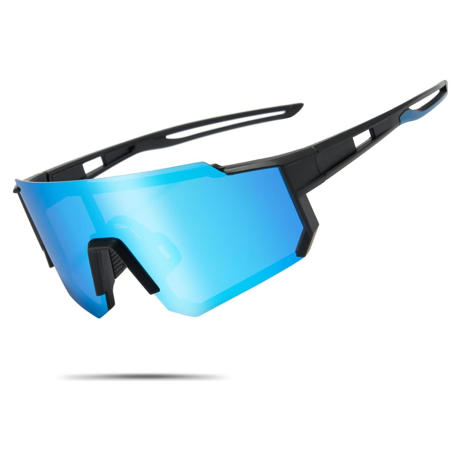 Cyxus One-Piece Lens Cycling Running Glasses for Men Women Polarized Sunglasses Lightweight Wraparound Fit for Sport P1178