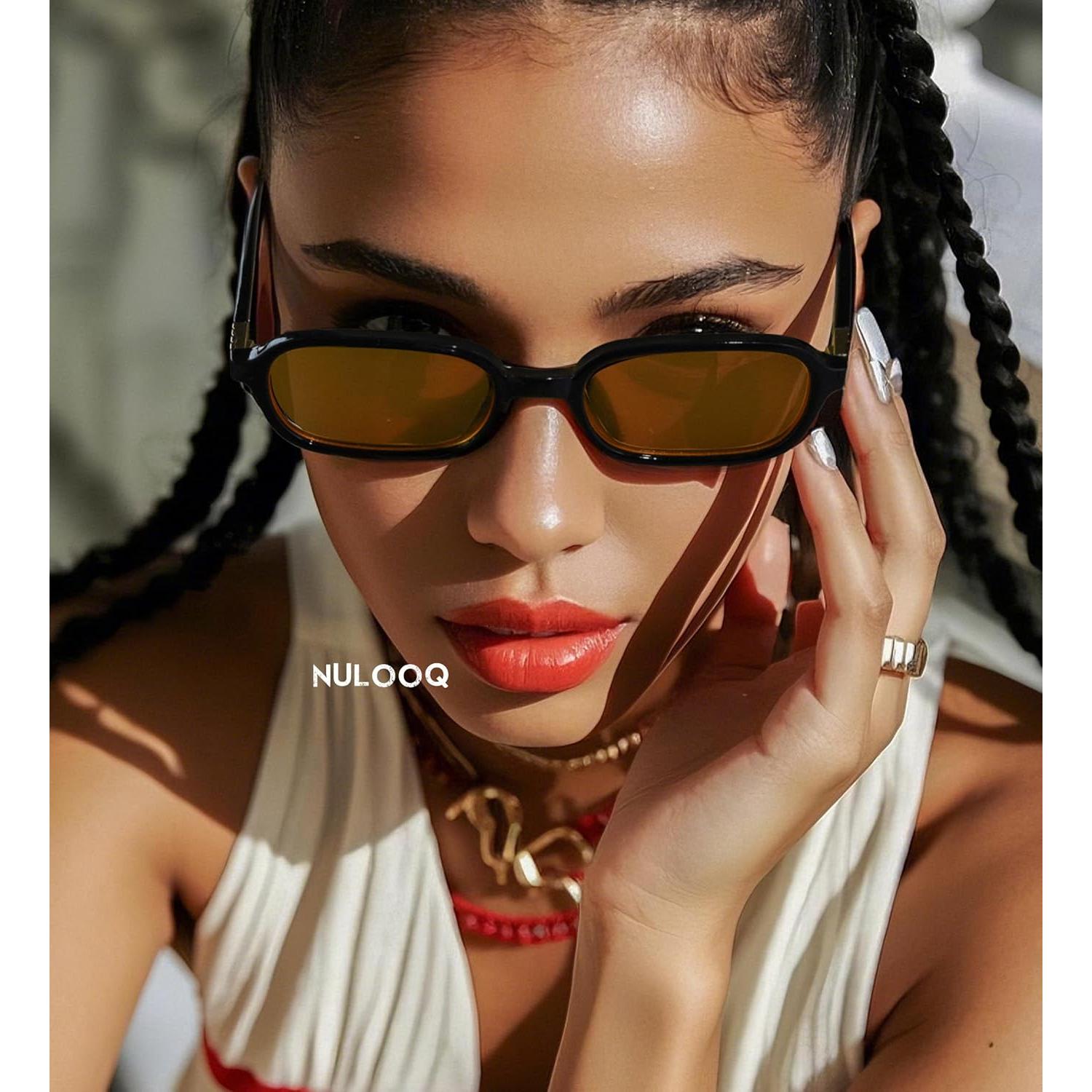 Gafas de Sol Rectangulares NULOOQ para Mujeres UV400