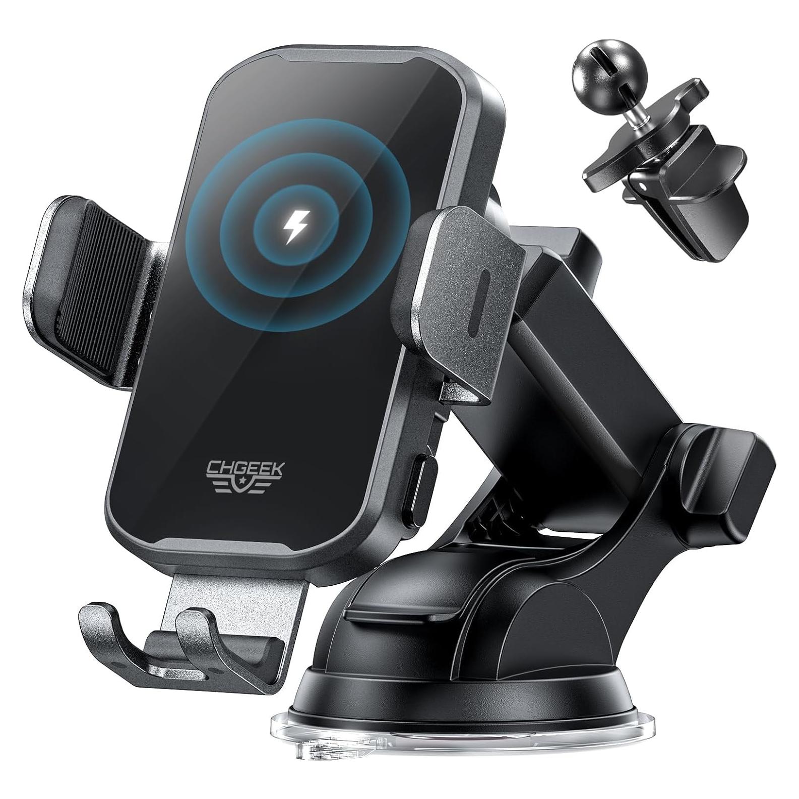 Soporte Carga Inalámbrica CHGeek 15W Automóvil Negro