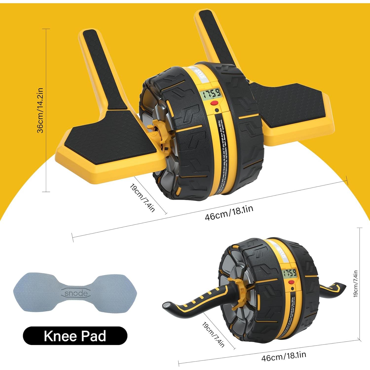 Rueda de Abdominales SNODE Doble Modo con Soporte para Codos