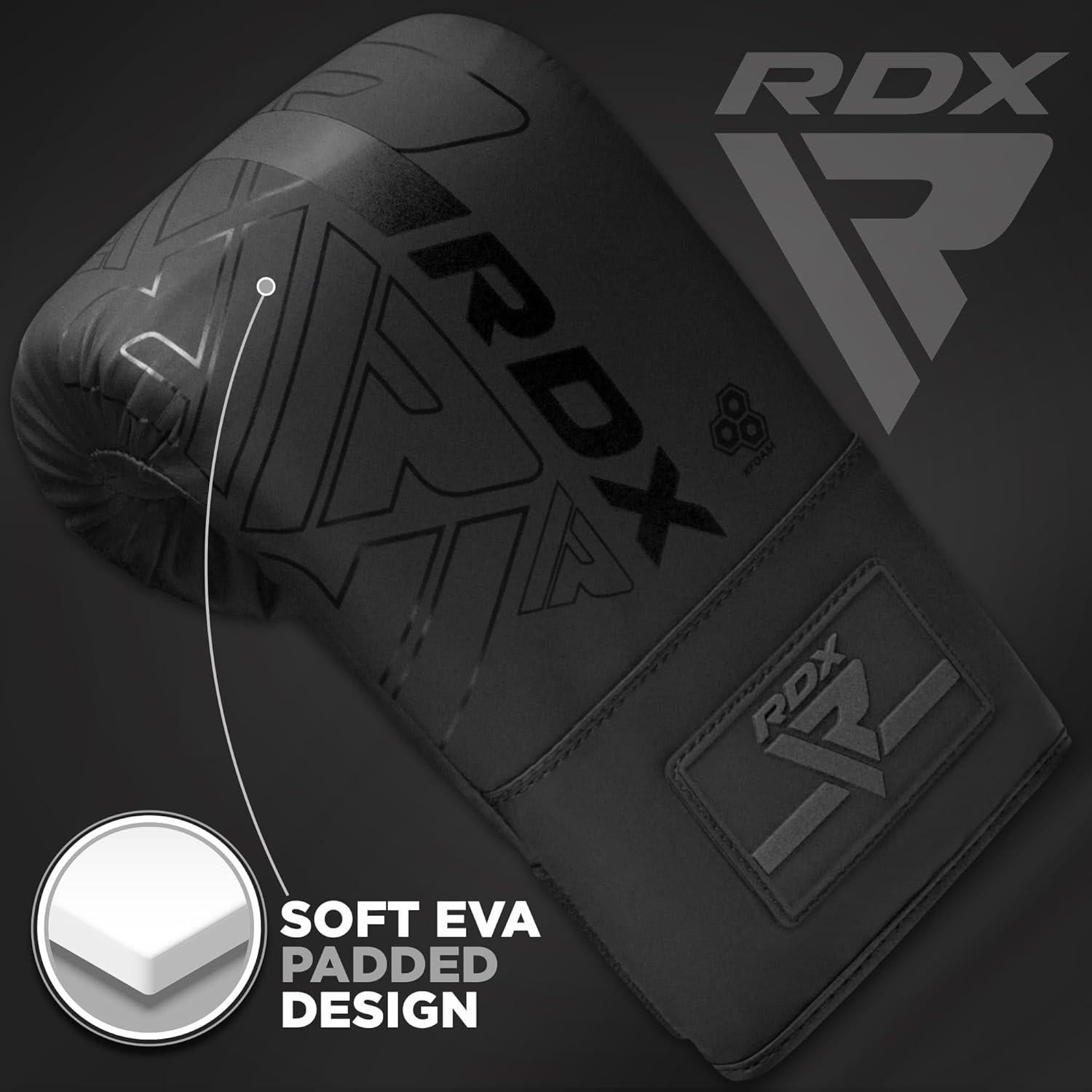 Guantes de Boxeo RDX RDX-BMR-F6MB, Cuero Maya, Medianos