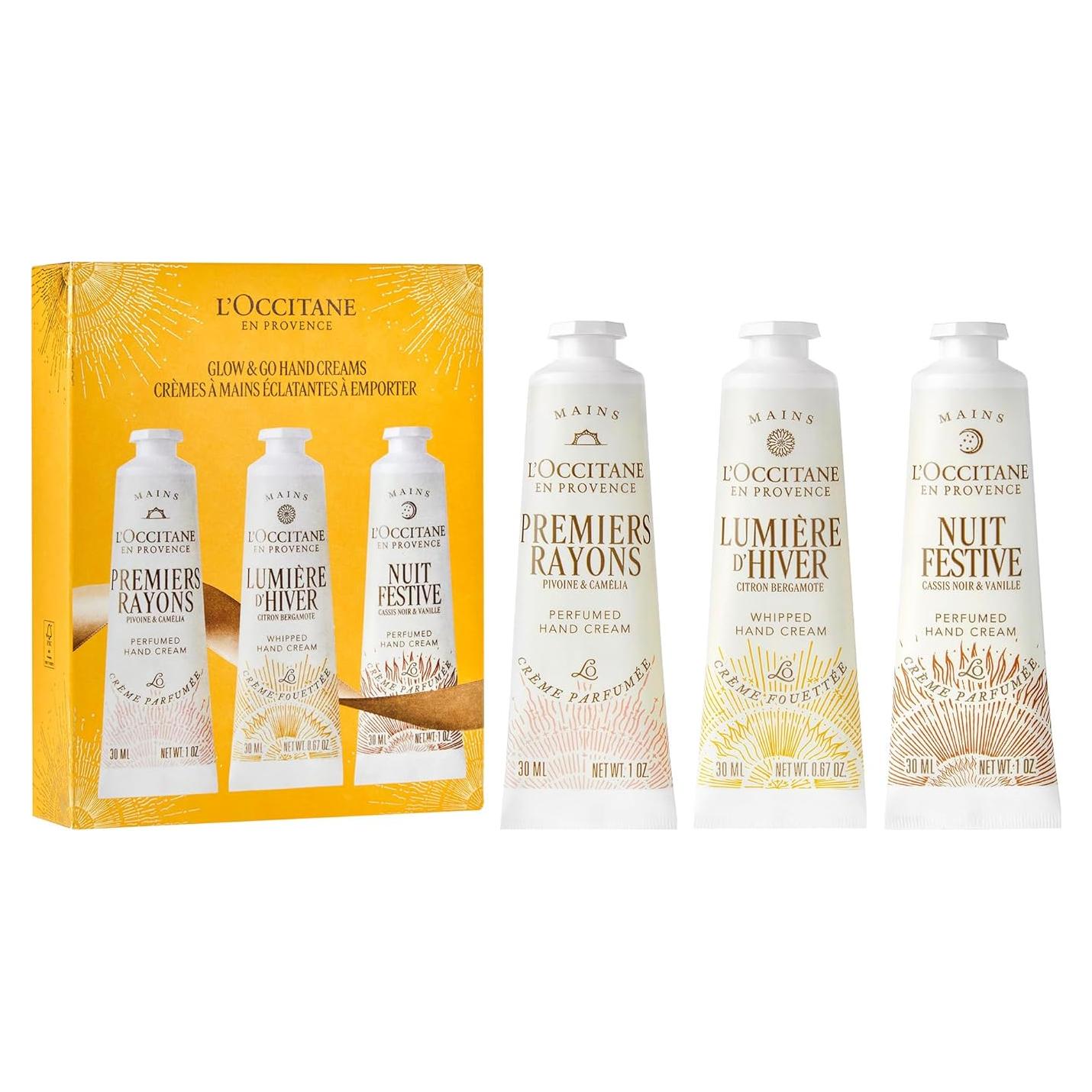 Trío de Cremas de Manos L'OCCITANE Glow & Go 122g