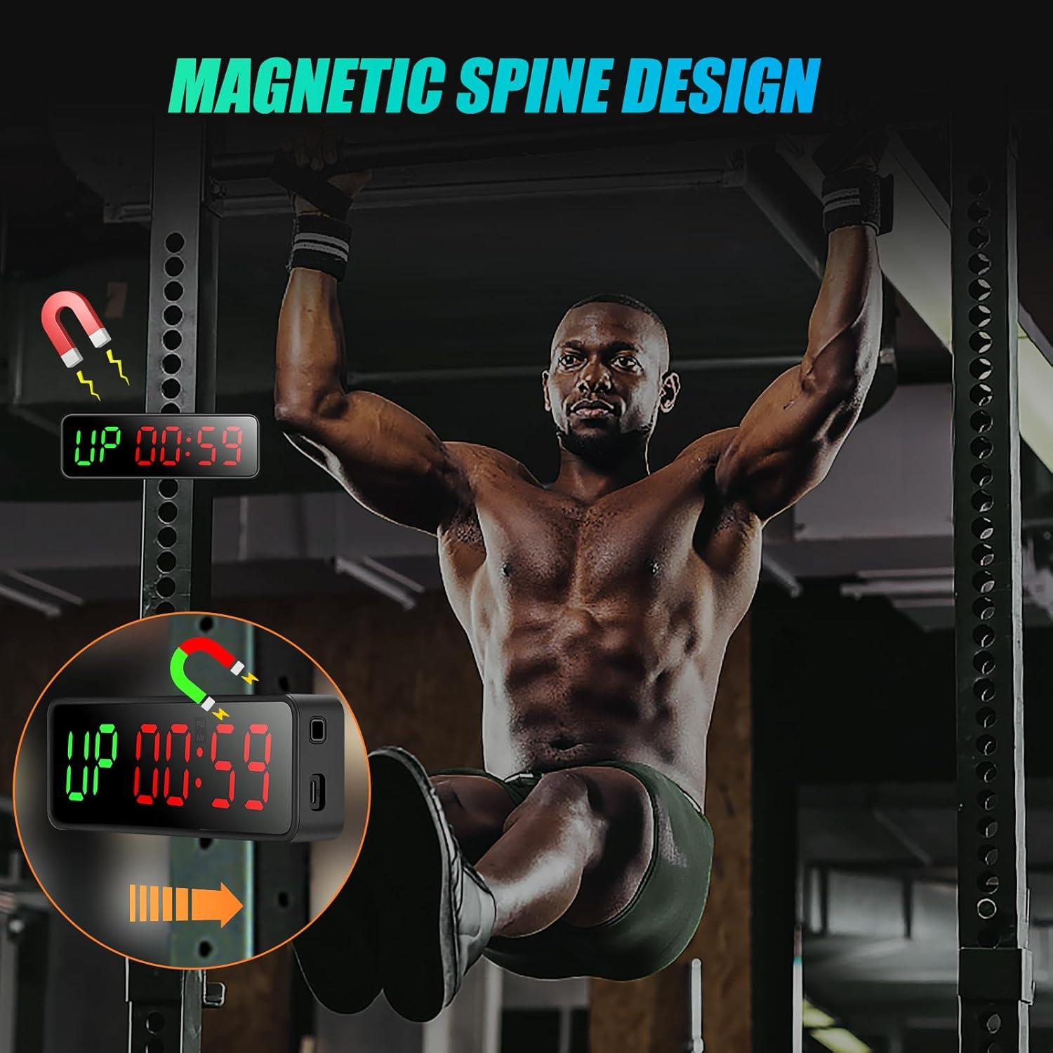 Temporizador de Gimnasio SLEVIO Compacto LED 6.9" Negro