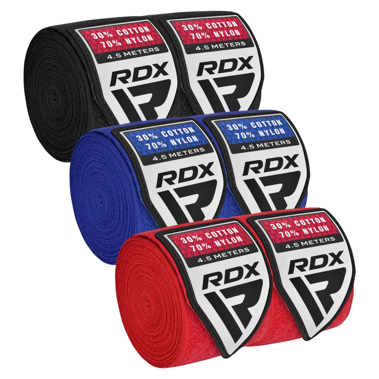 Envolturas de Mano RDX para Boxeo - Paquete de 3, 4.5m