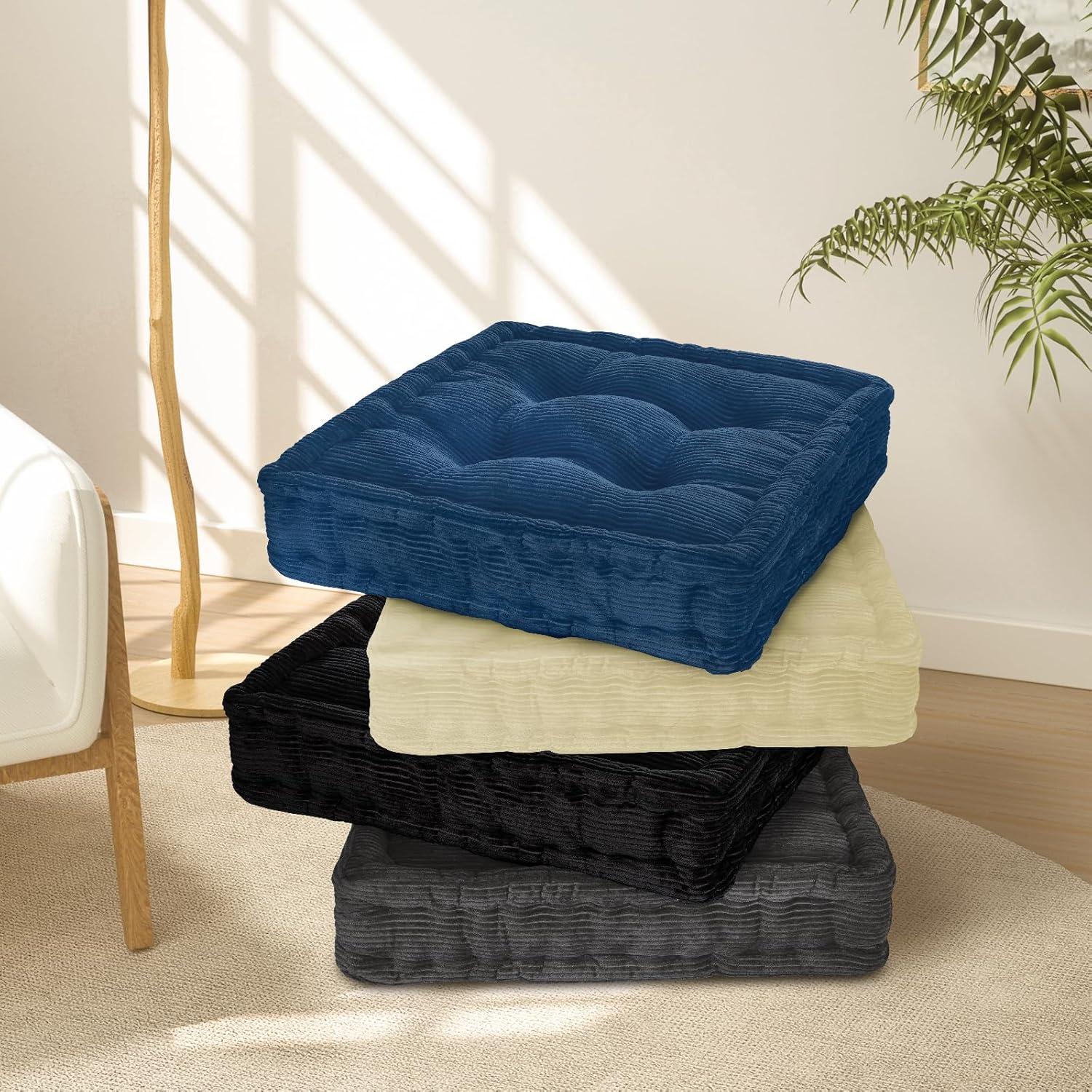 Cojín de Suelo Wellsin Cuadrado 50.8x50.8 cm Beige Acolchado