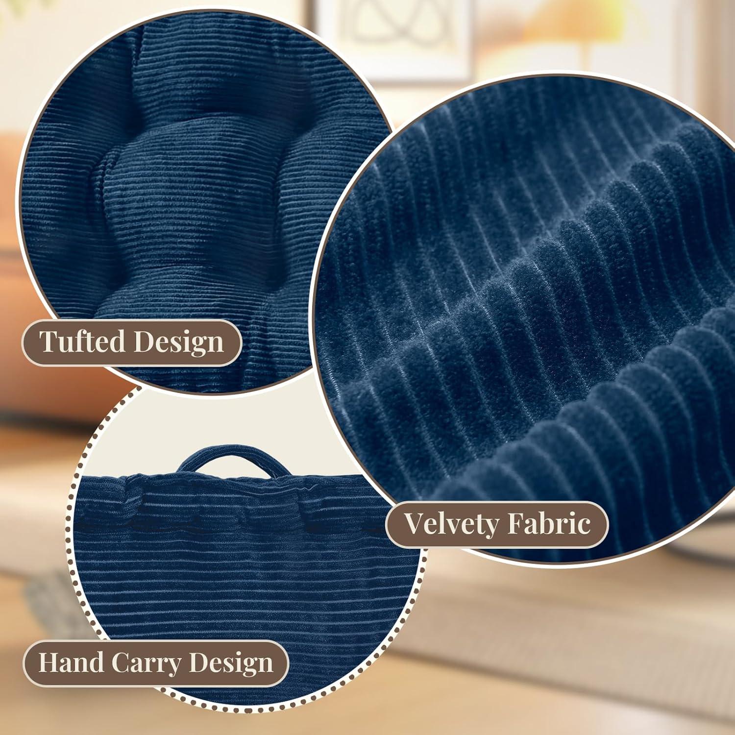 Cojín de Suelo Wellsin Cuadrado 50.8x50.8 cm Azul Marino