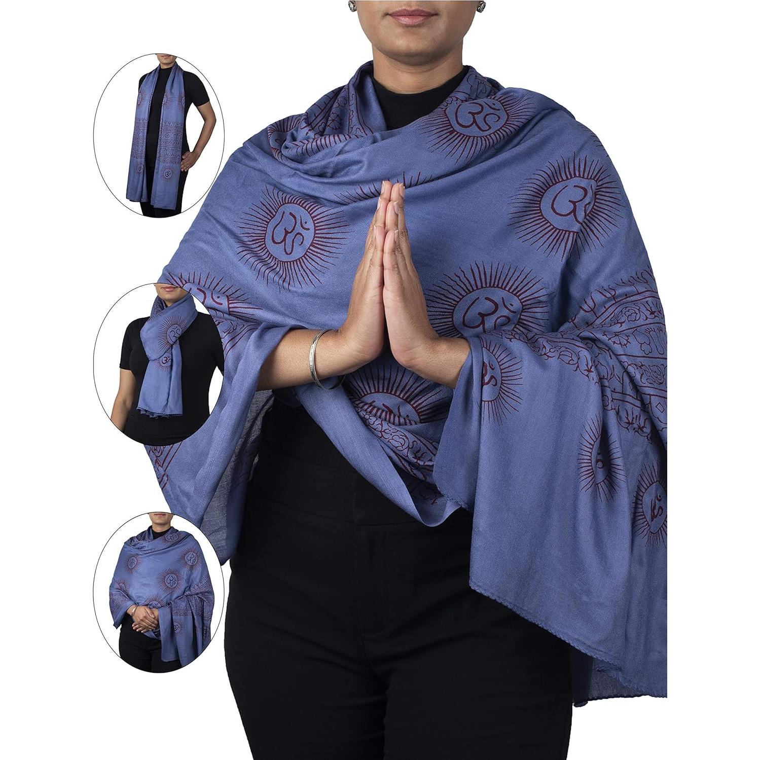 Chal de Meditación Yoga Ram Nami Grande OM 101.6x185.4 cm